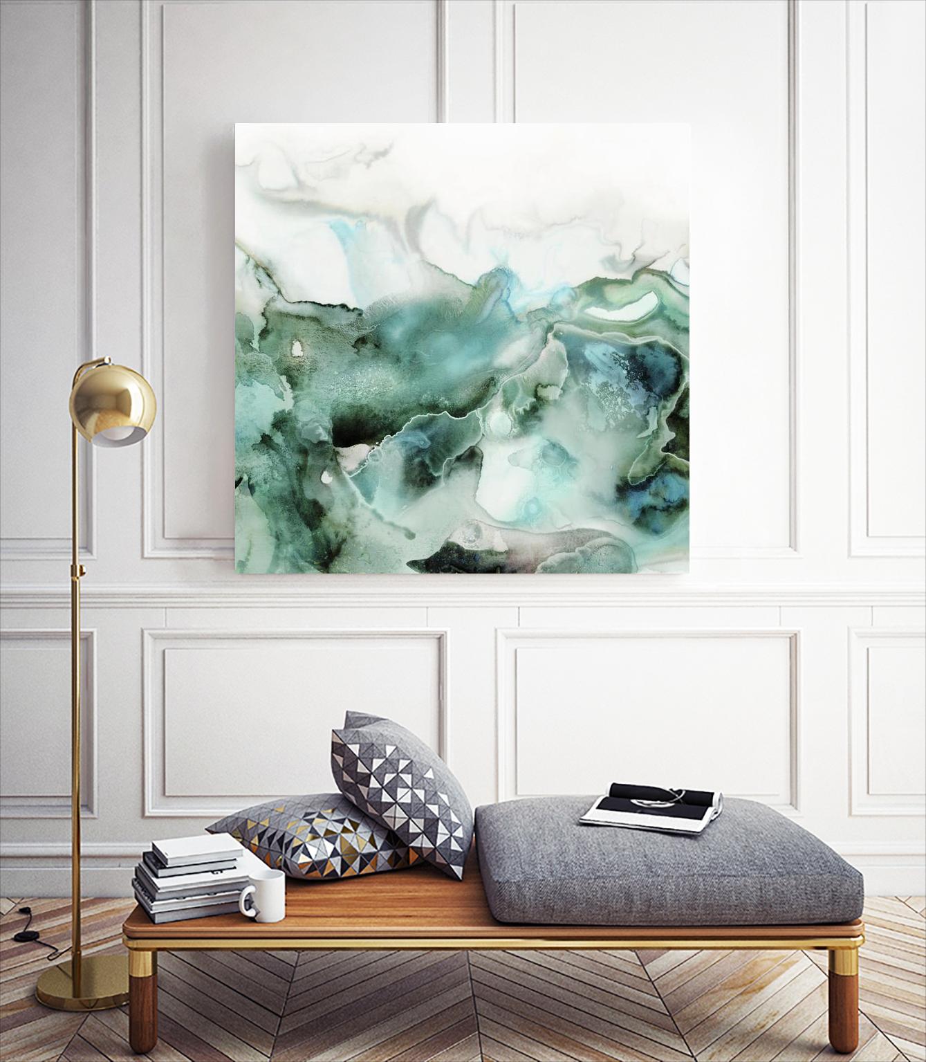 Mint Bubbles I by PI Studio on GIANT ART - white abstract