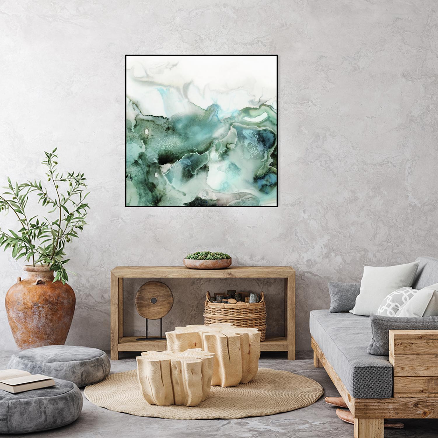 Mint Bubbles I by PI Studio on GIANT ART - white abstract