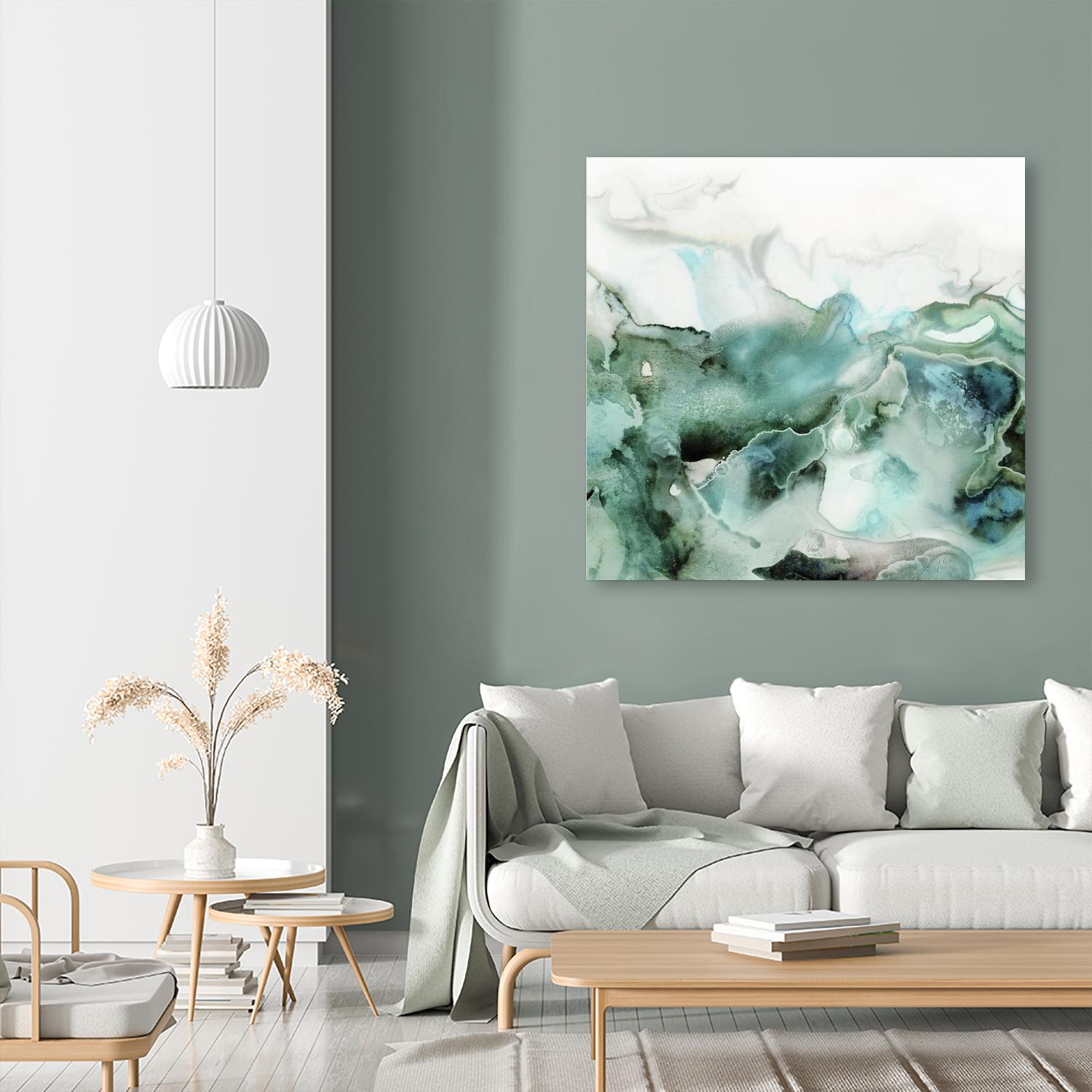Mint Bubbles I by PI Studio on GIANT ART - white abstract