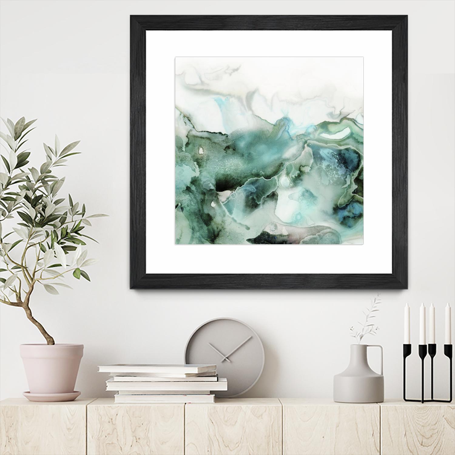 Mint Bubbles I by PI Studio on GIANT ART - white abstract