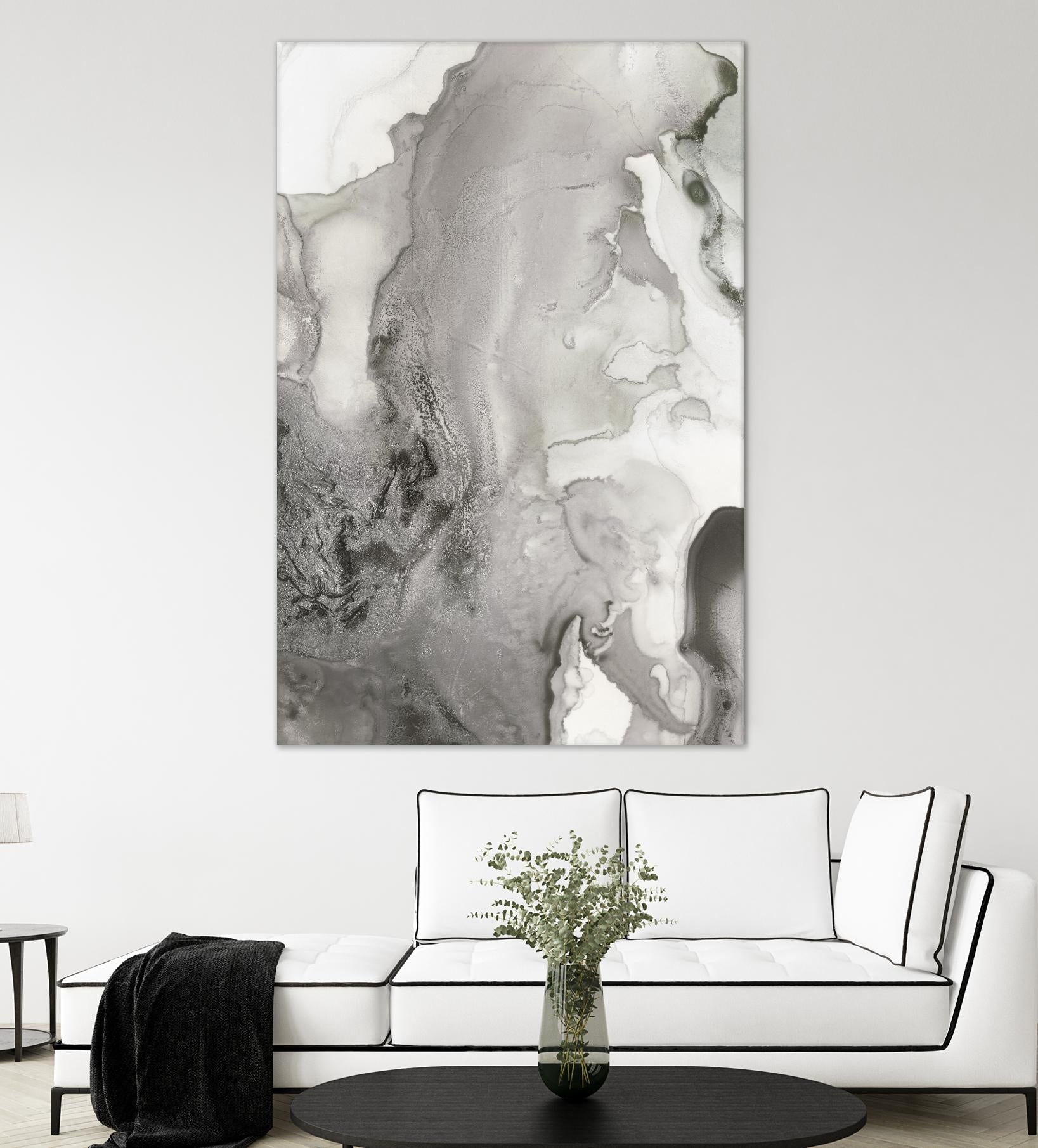 Mint Bubbles III Grey Version by PI Studio on GIANT ART - white abstract