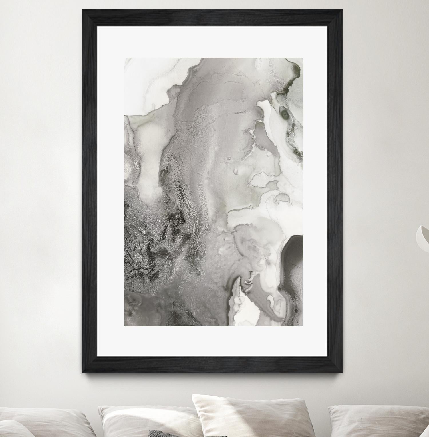 Mint Bubbles III Grey Version by PI Studio on GIANT ART - white abstract