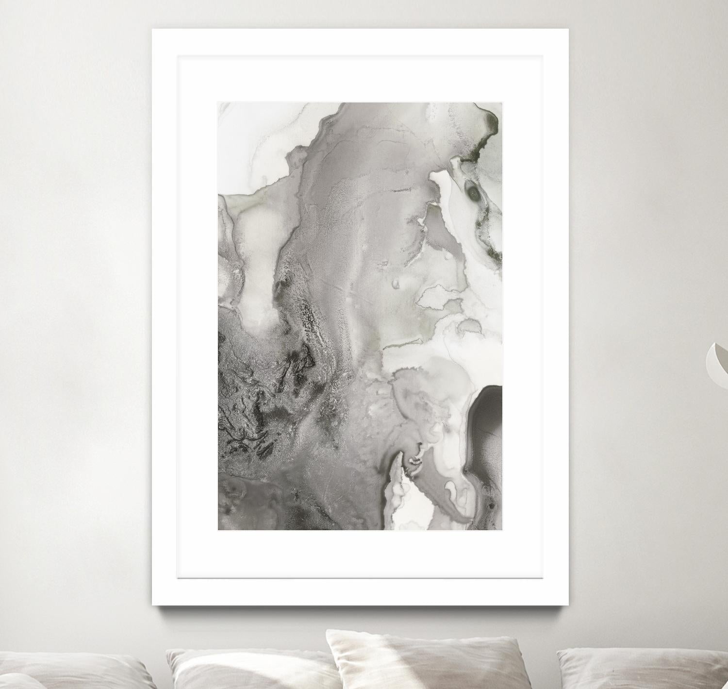 Mint Bubbles III Grey Version by PI Studio on GIANT ART - white abstract