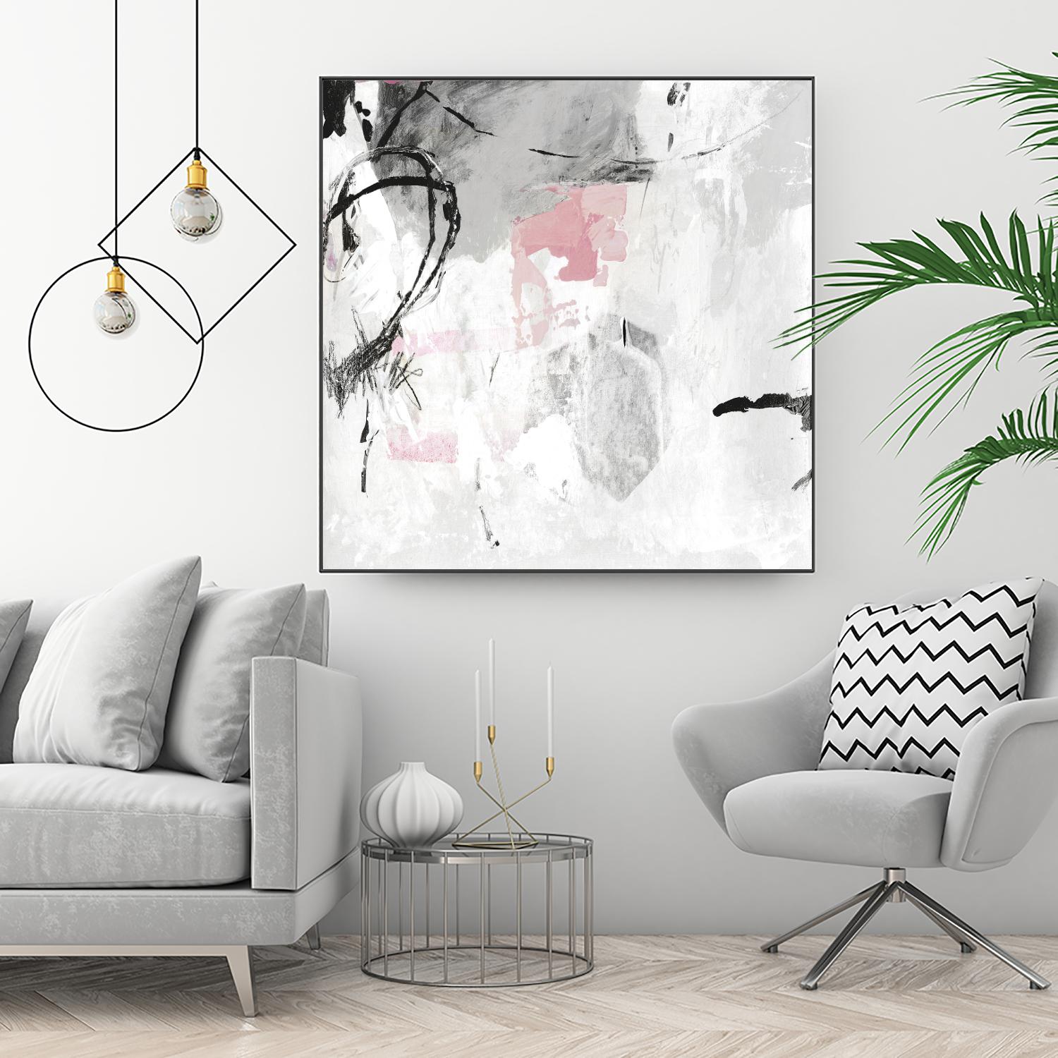 Gray Pink I by PI Studio on GIANT ART - white abstract