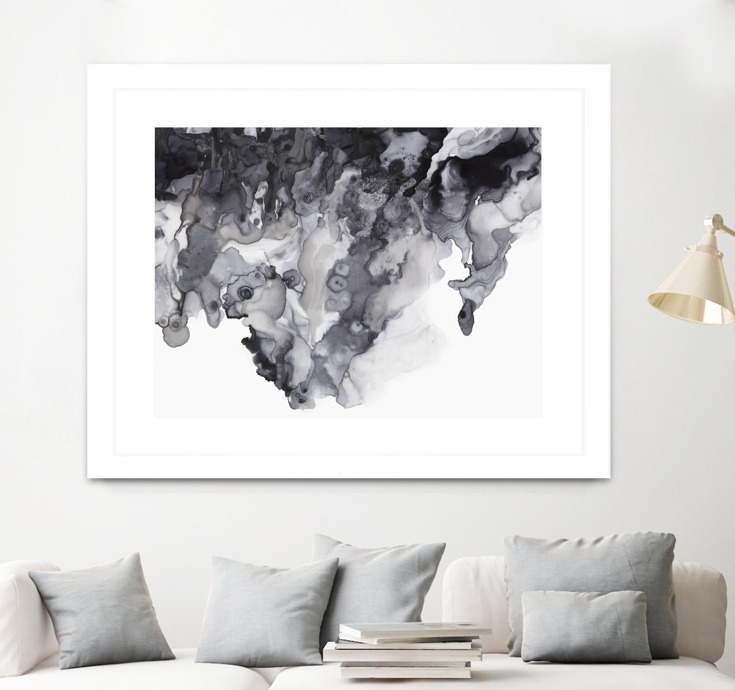 Black Drip by PI Studio on GIANT ART - white abstract