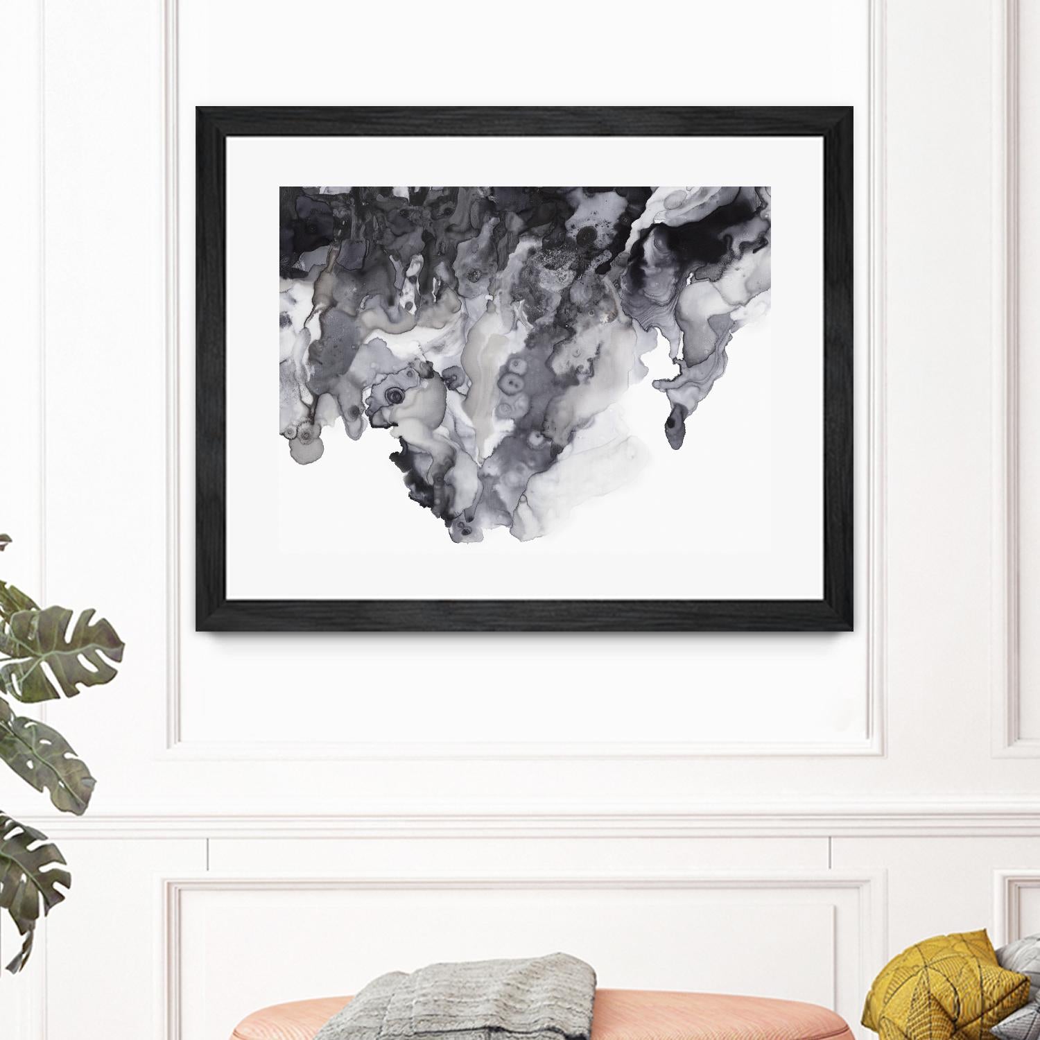 Black Drip by PI Studio on GIANT ART - white abstract