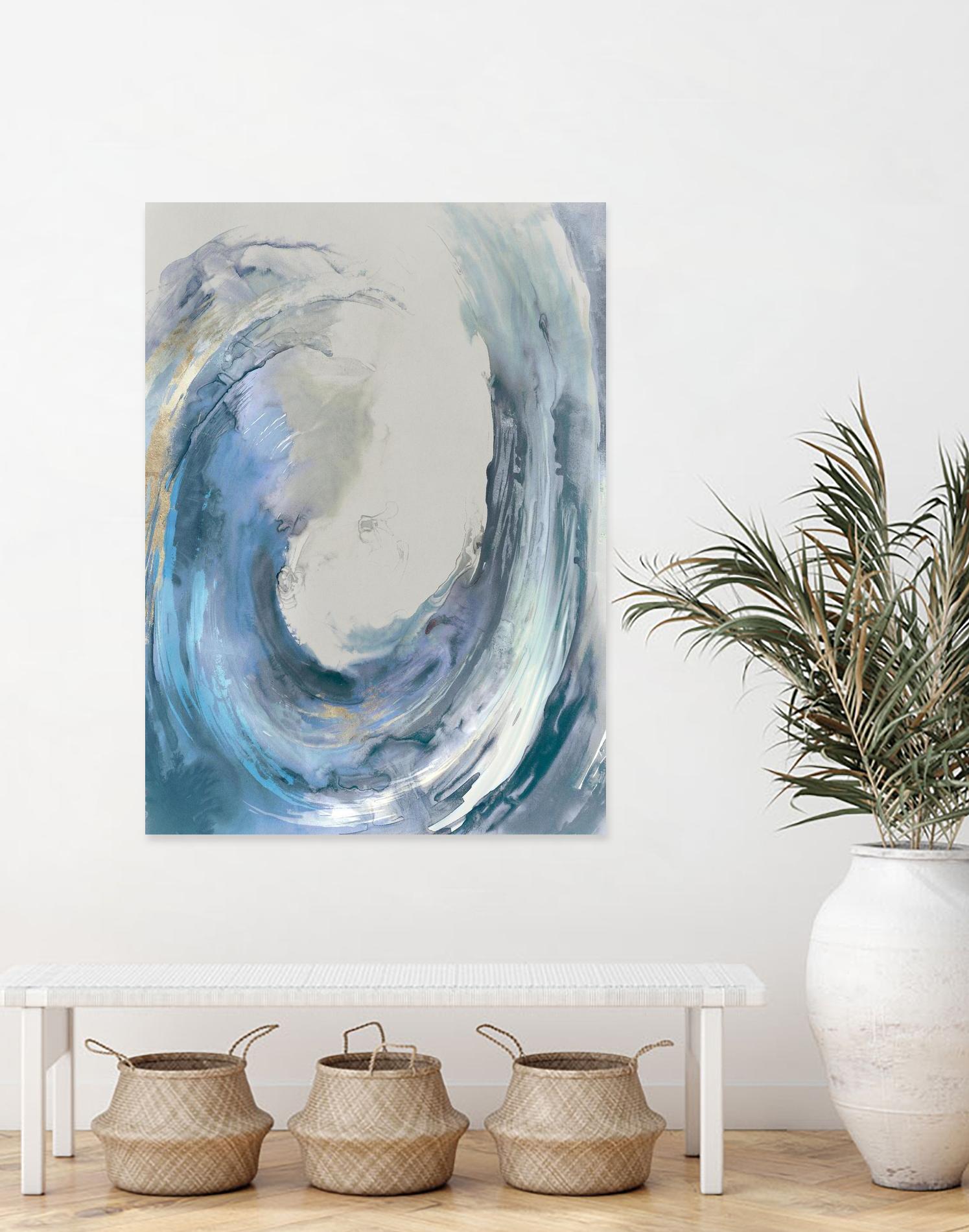 Water Collar by PI Studio on GIANT ART - gold abstract beach