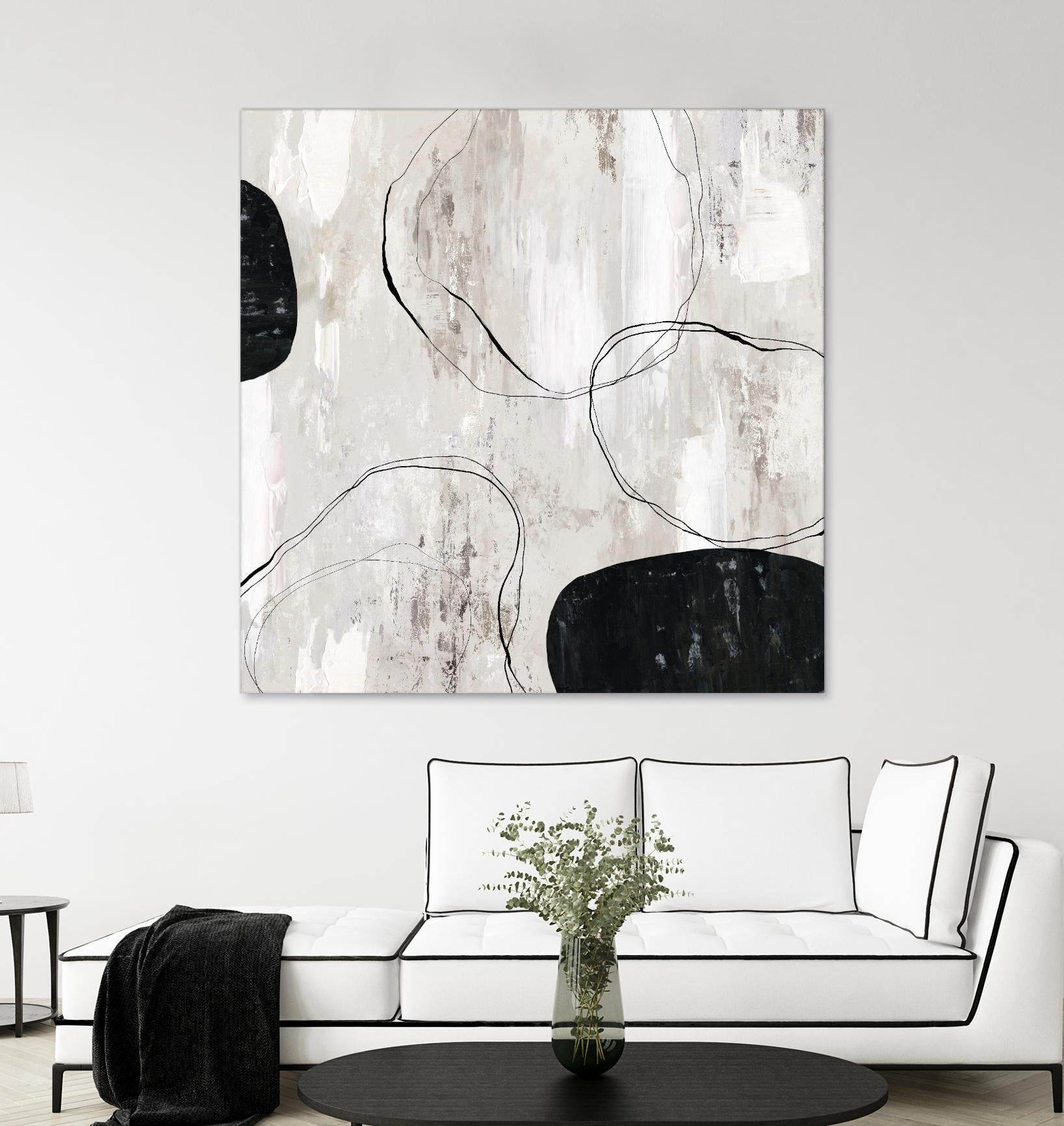 Falling Stones by PI Studio on GIANT ART - white black & white