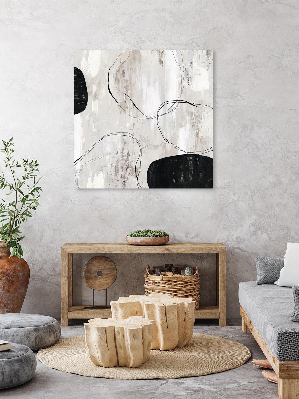 Falling Stones by PI Studio on GIANT ART - white black & white