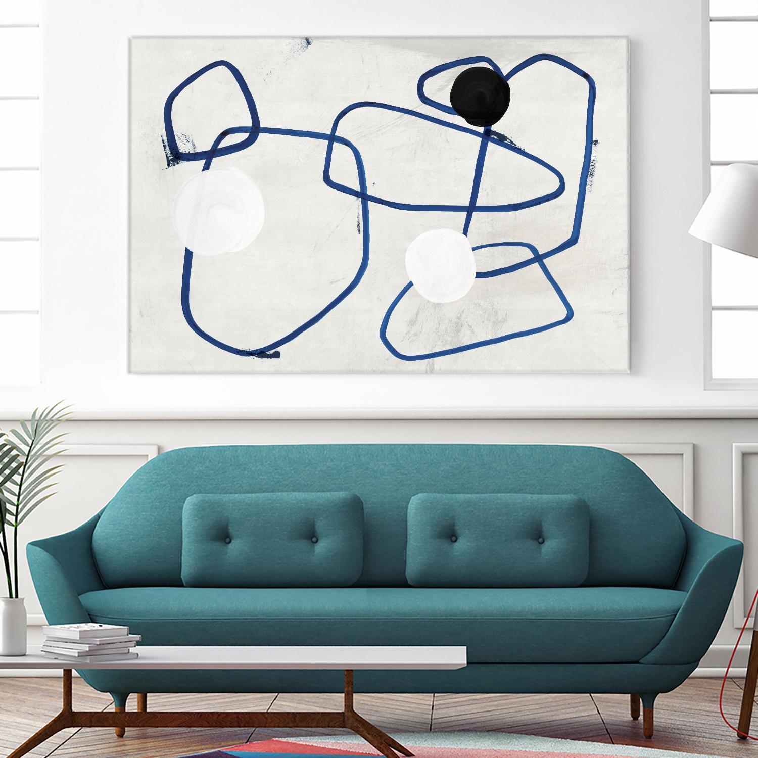 Midblue I by PI Studio on GIANT ART - blue linear