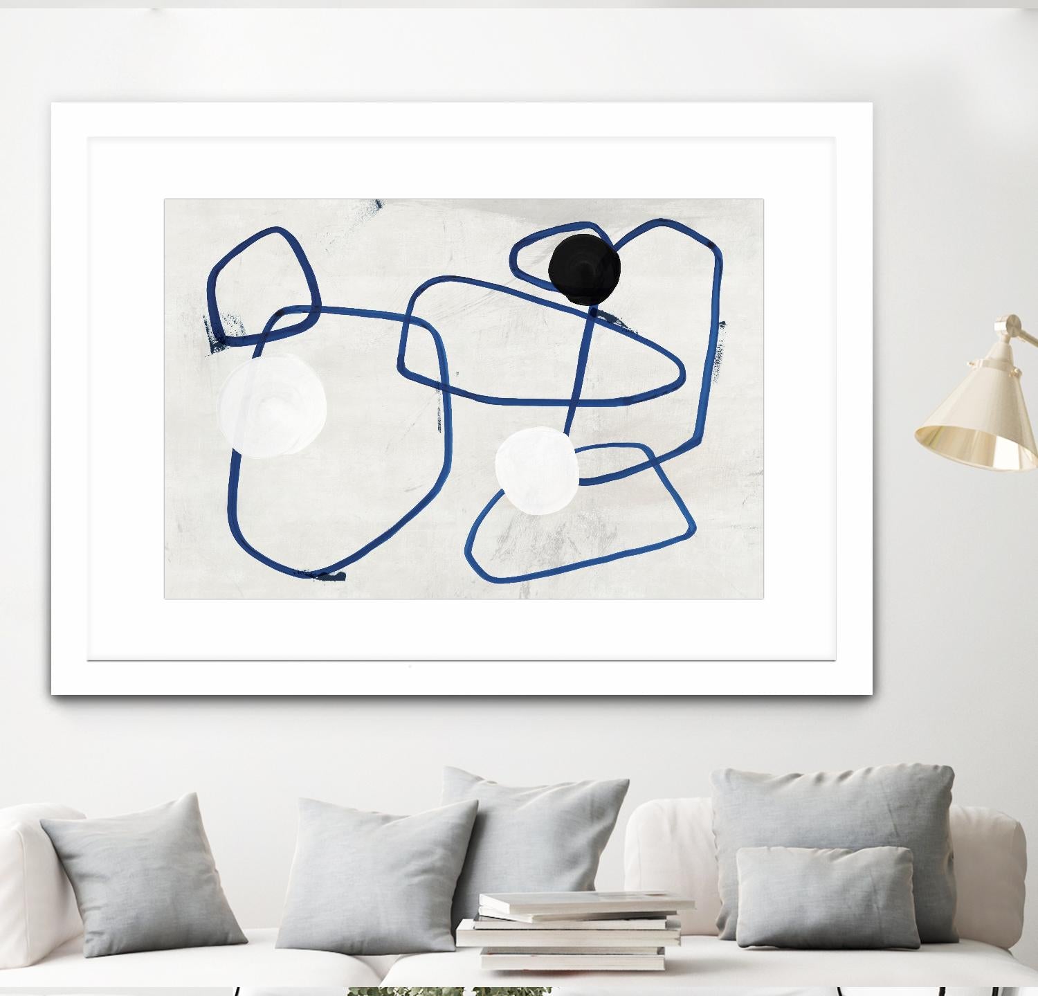 Midblue I by PI Studio on GIANT ART - blue linear