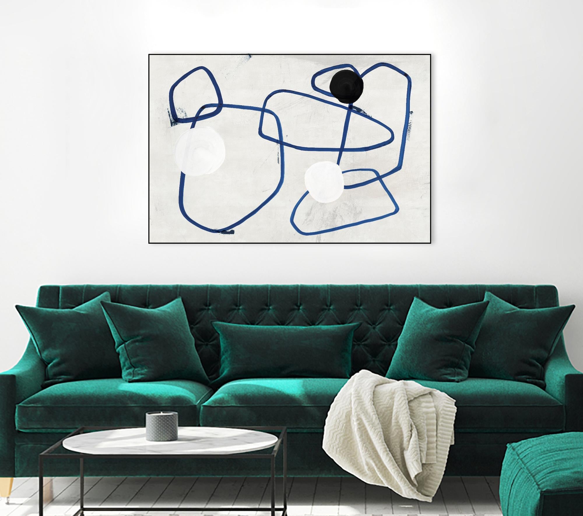 Midblue I by PI Studio on GIANT ART - blue linear