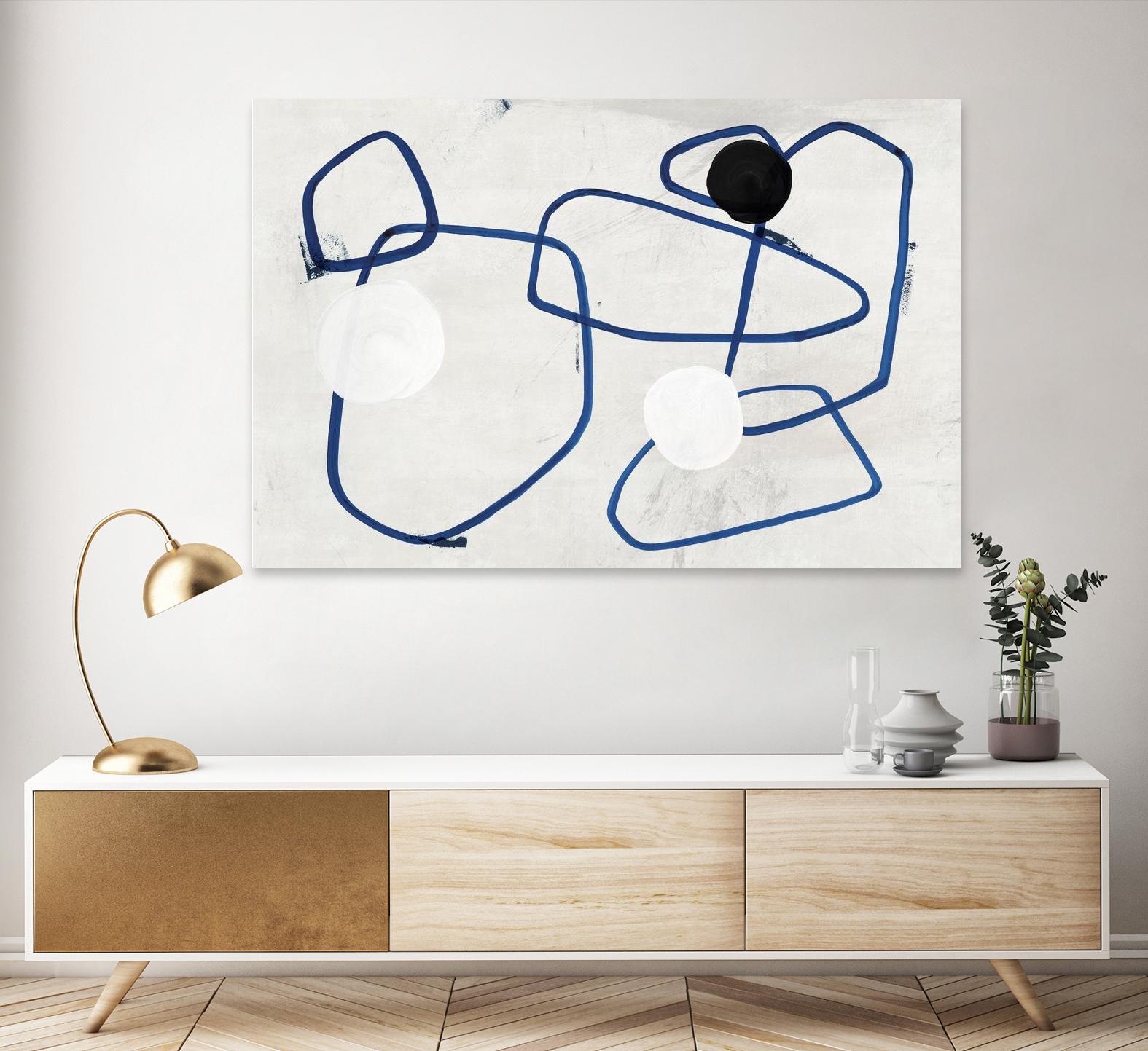 Midblue I by PI Studio on GIANT ART - blue linear