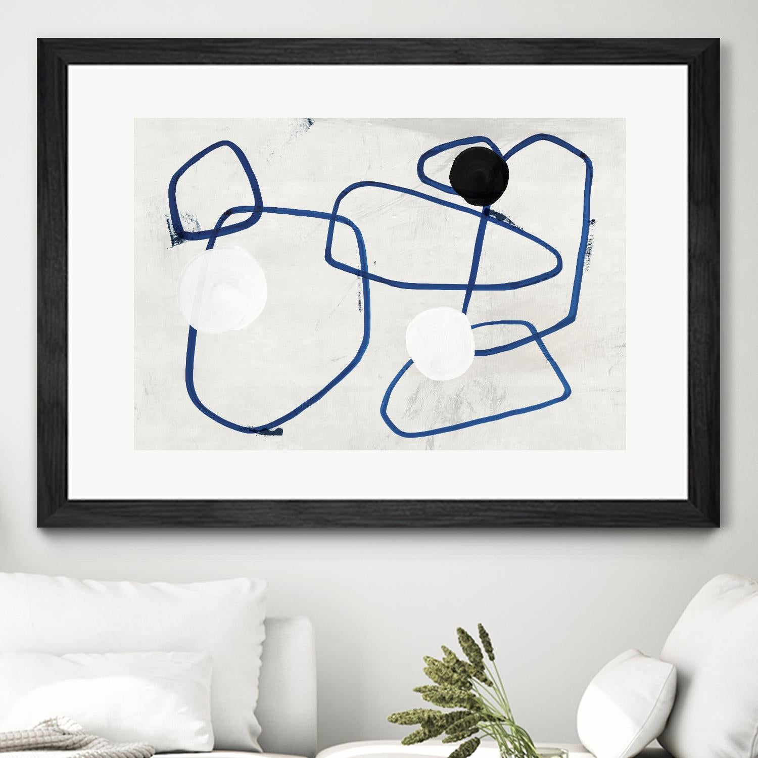 Midblue I by PI Studio on GIANT ART - blue linear