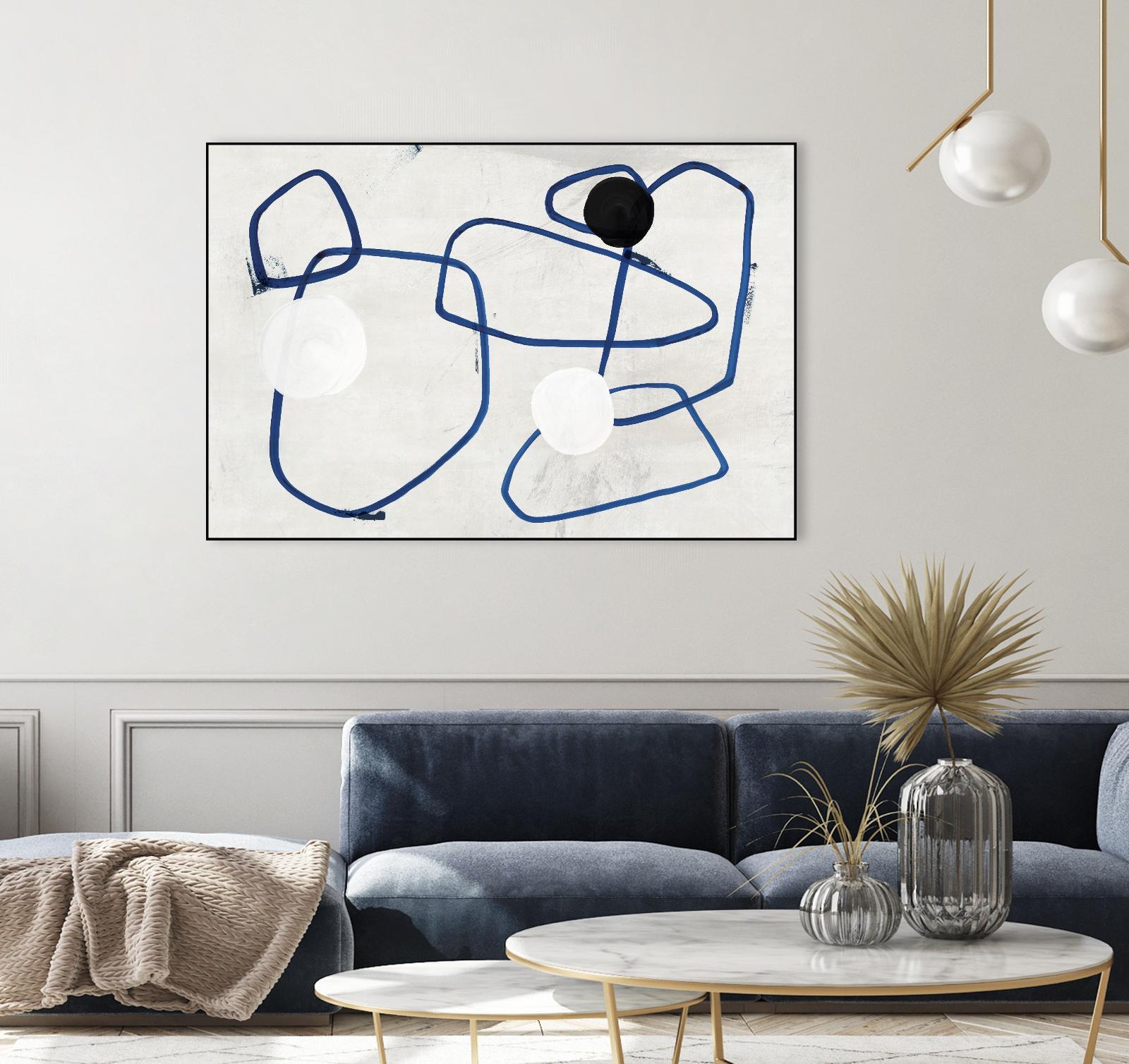 Midblue I by PI Studio on GIANT ART - blue linear