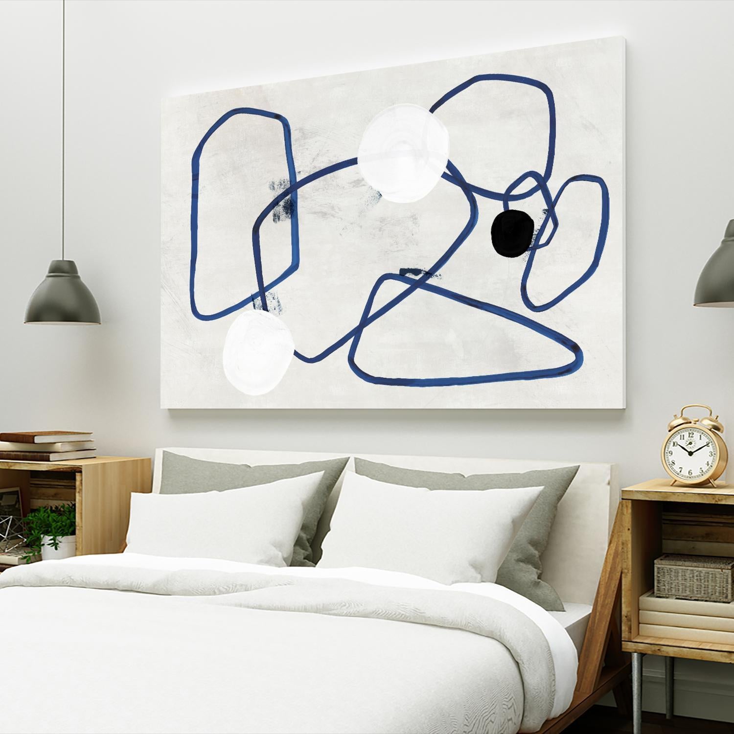 Midblue II by PI Studio on GIANT ART - blue shapes abstract