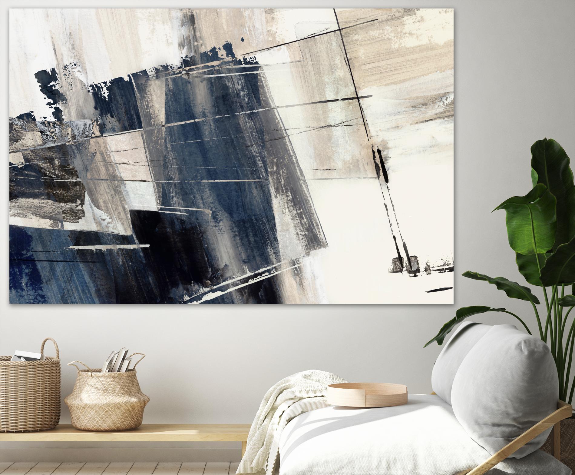 Forward Blue by PI Studio on GIANT ART - beige abstract painting