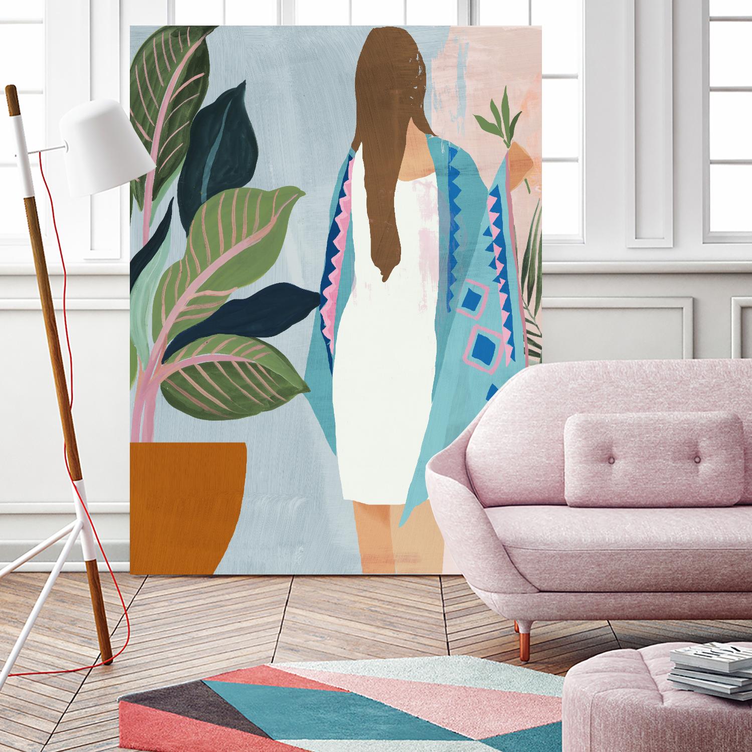 Plant Lady II by Pi Studio on GIANT ART - green botanical fashion