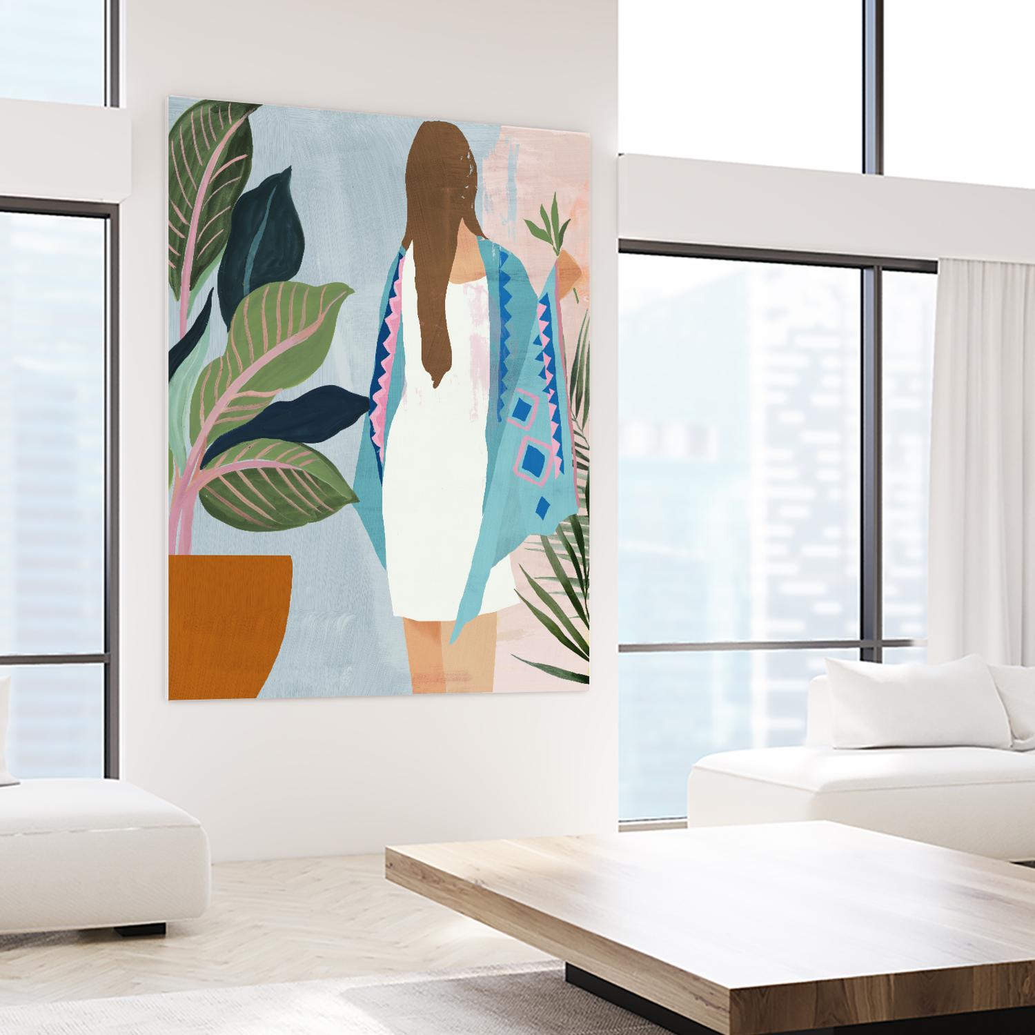 Plant Lady II by Pi Studio on GIANT ART - green botanical fashion