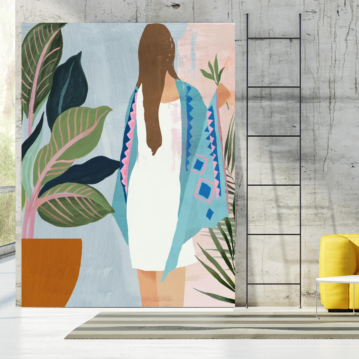 Plant Lady II by Pi Studio on GIANT ART - green botanical fashion