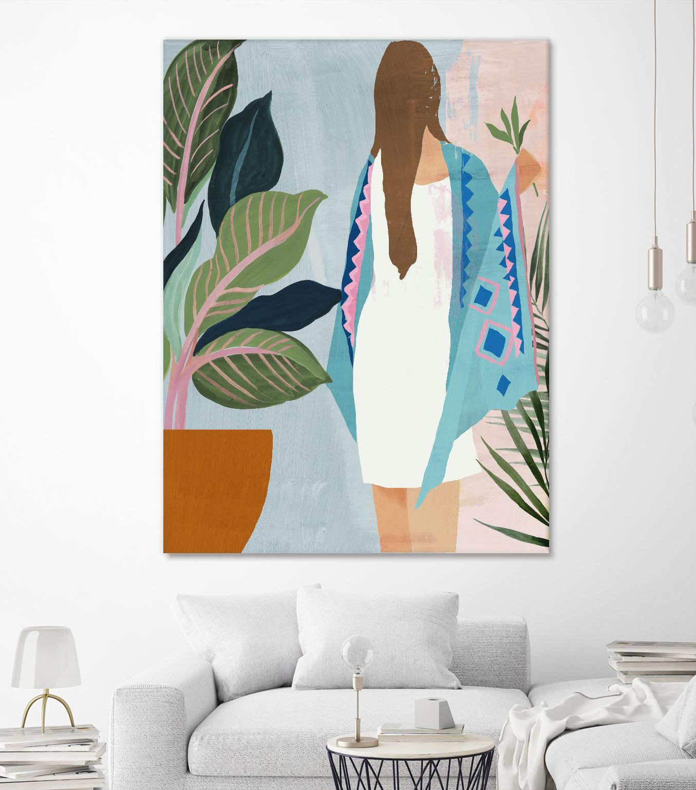 Plant Lady II by Pi Studio on GIANT ART - green botanical fashion