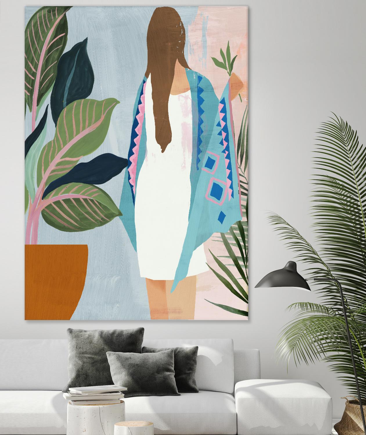 Plant Lady II by Pi Studio on GIANT ART - green botanical fashion