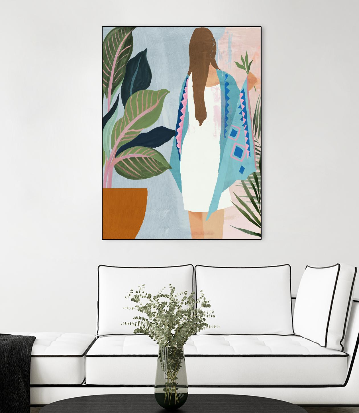 Plant Lady II by Pi Studio on GIANT ART - green botanical fashion