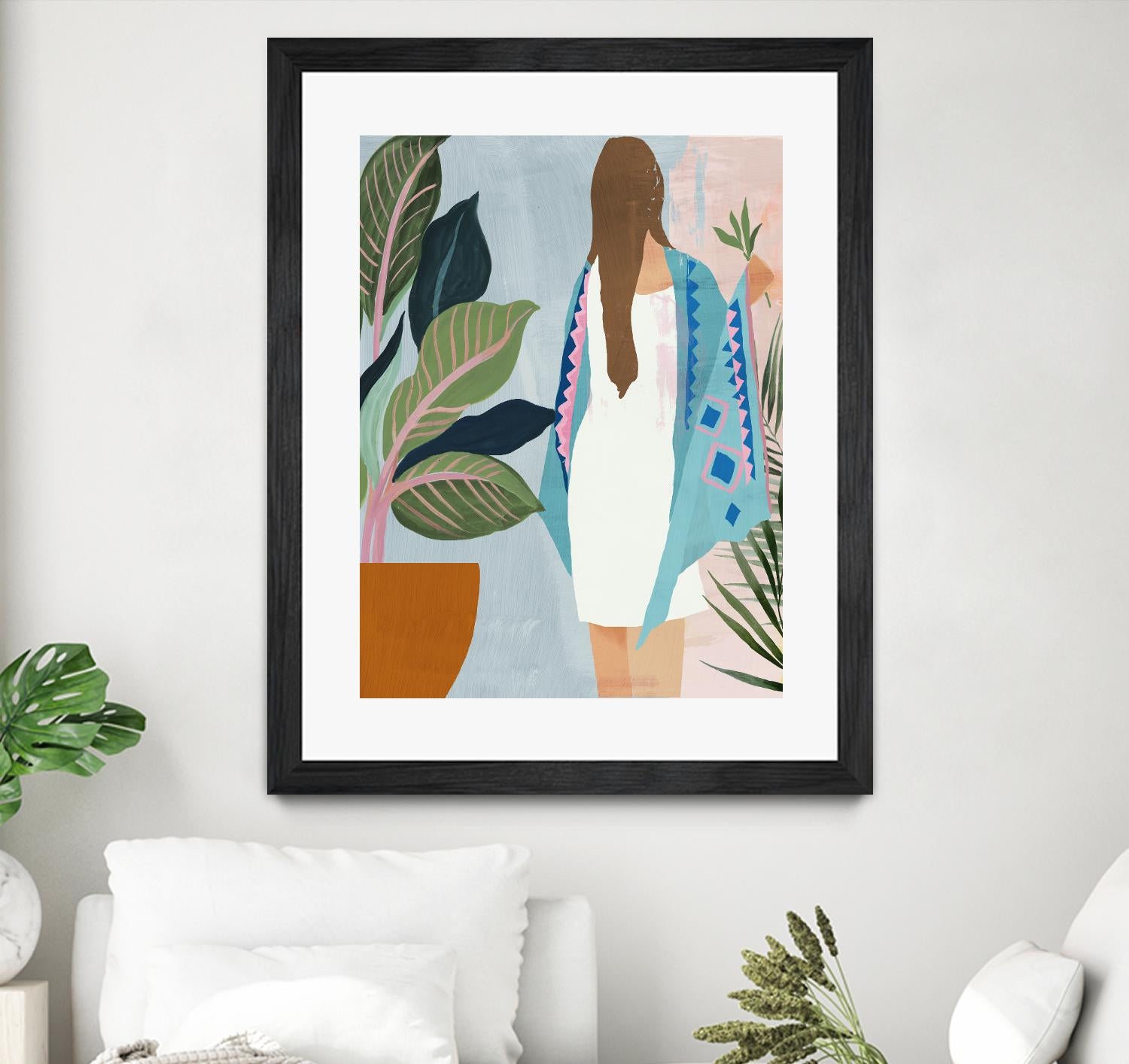 Plant Lady II by Pi Studio on GIANT ART - green botanical fashion