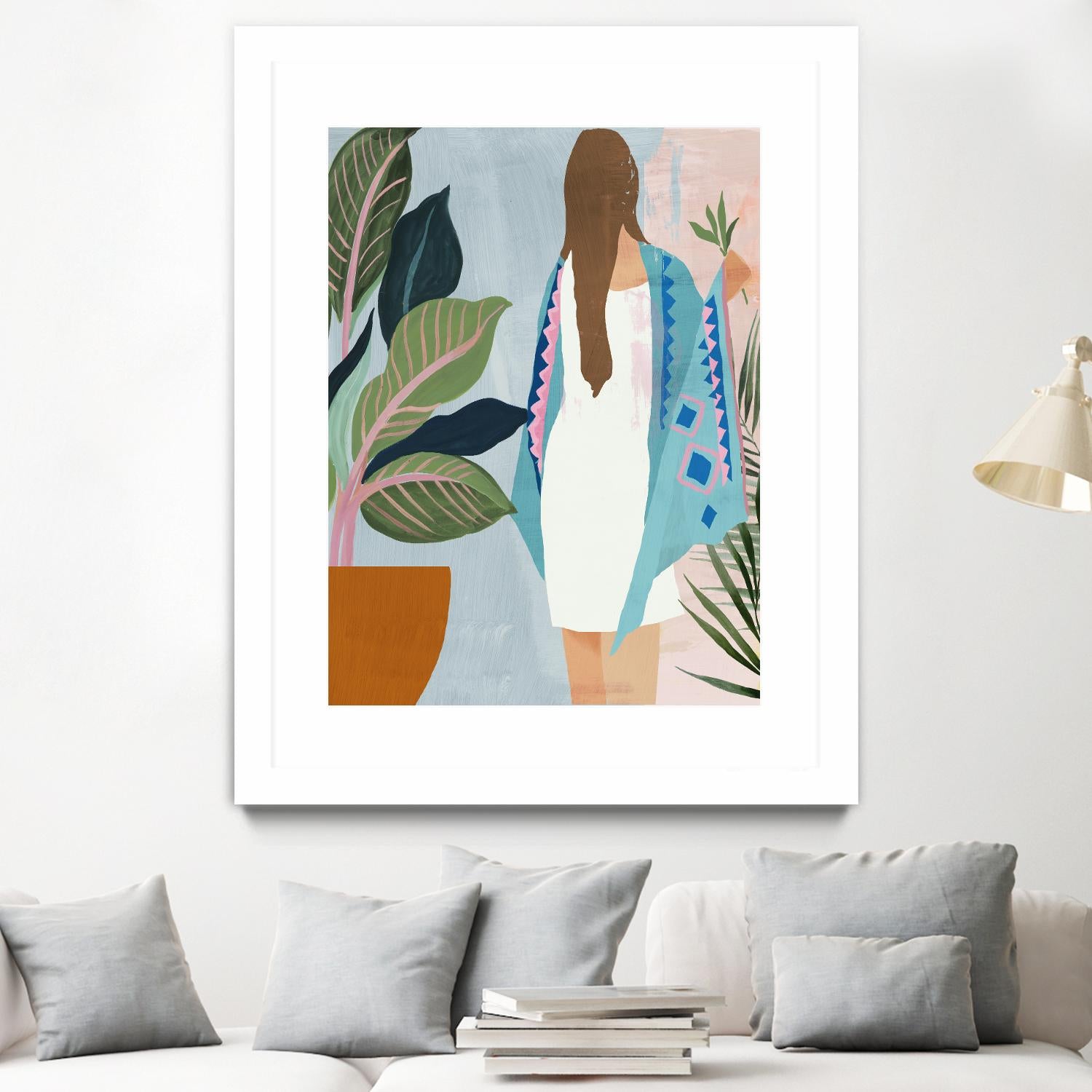 Plant Lady II by Pi Studio on GIANT ART - green botanical fashion