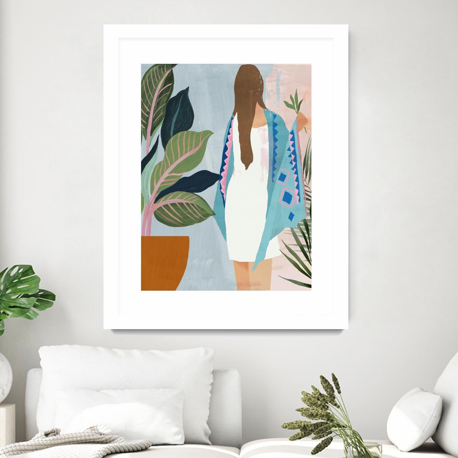 Plant Lady II by Pi Studio on GIANT ART - green botanical fashion