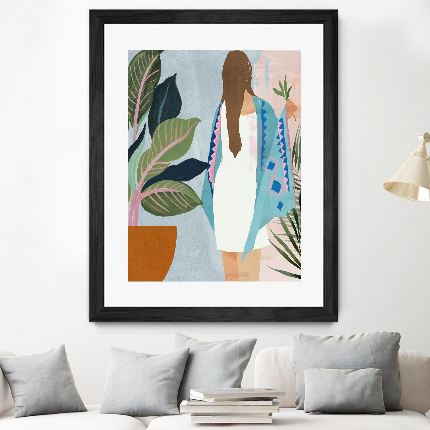 Plant Lady II by Pi Studio on GIANT ART - green botanical fashion