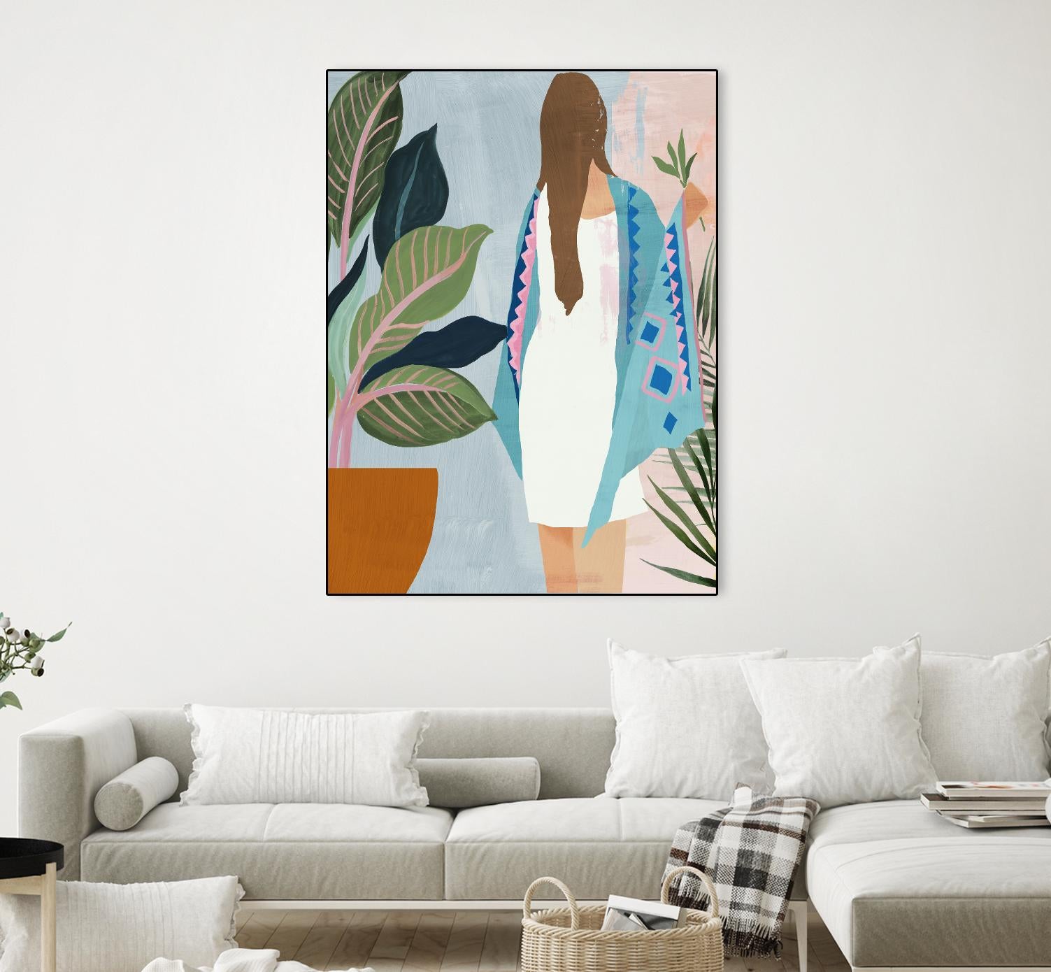 Plant Lady II by Pi Studio on GIANT ART - green botanical fashion