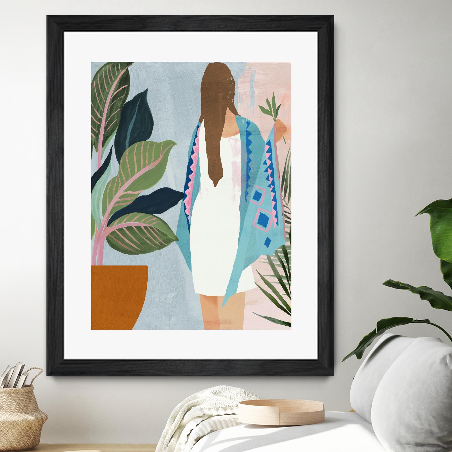 Plant Lady II by Pi Studio on GIANT ART - green botanical fashion