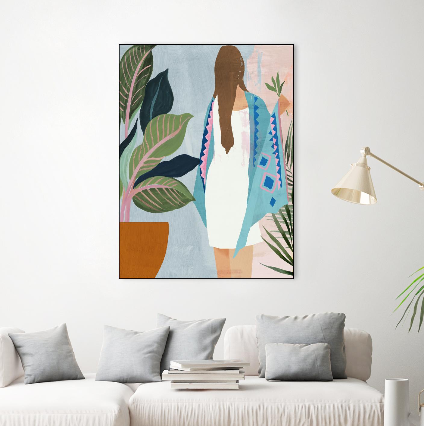 Plant Lady II by Pi Studio on GIANT ART - green botanical fashion