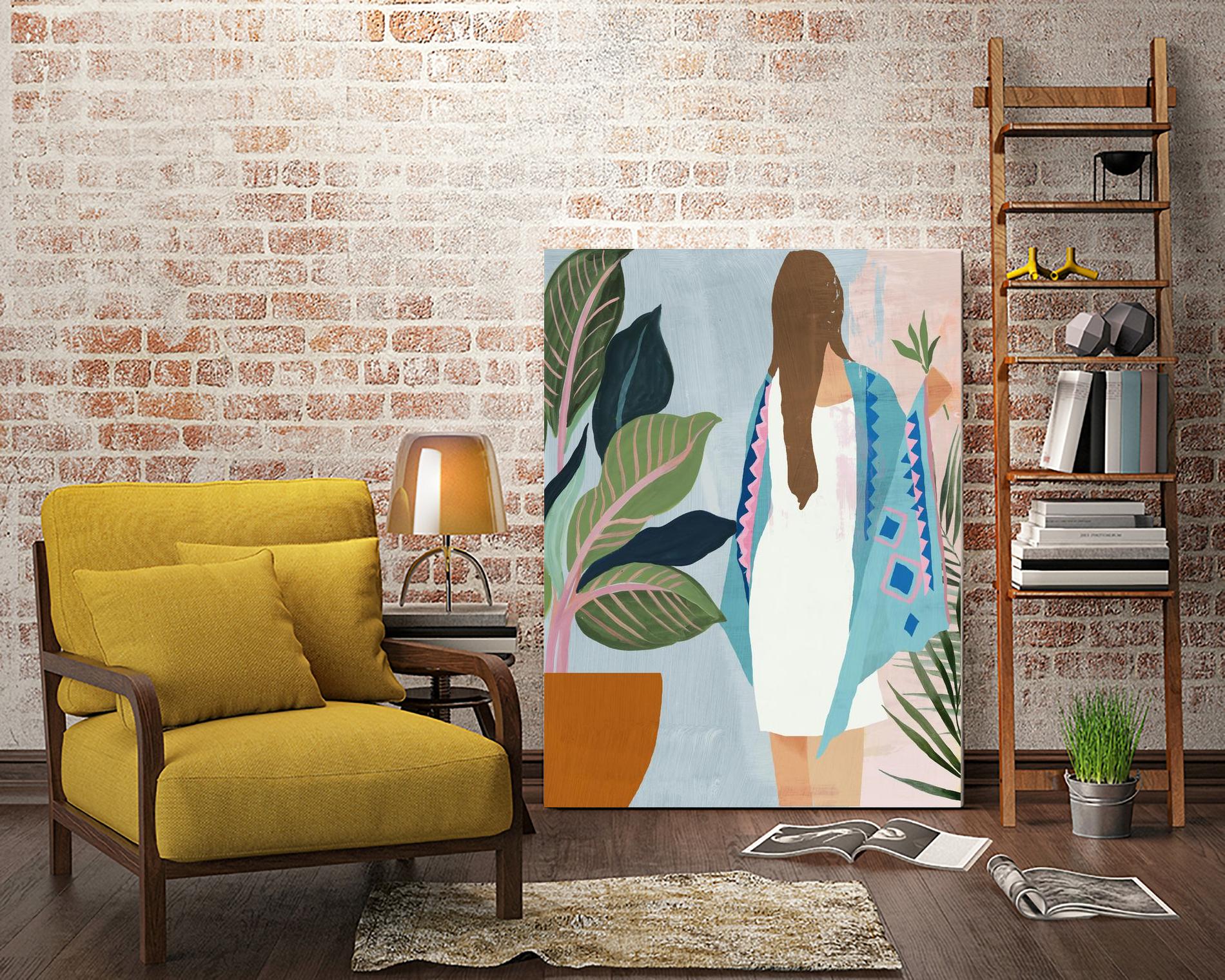 Plant Lady II by Pi Studio on GIANT ART - green botanical fashion