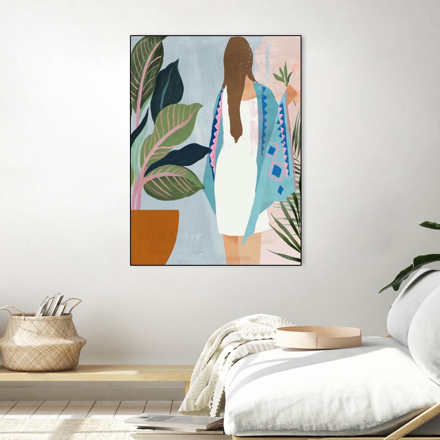 Plant Lady II by Pi Studio on GIANT ART - green botanical fashion