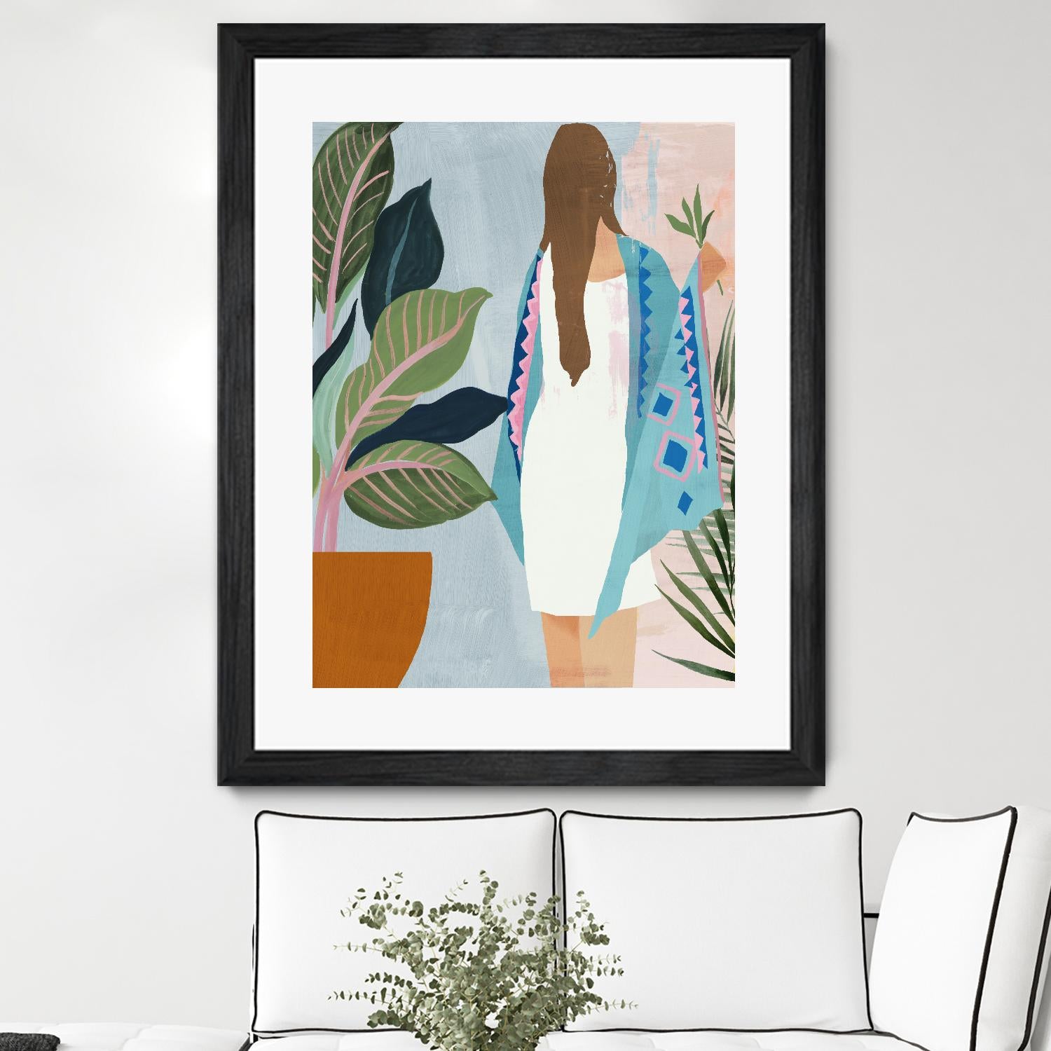 Plant Lady II by Pi Studio on GIANT ART - green botanical fashion