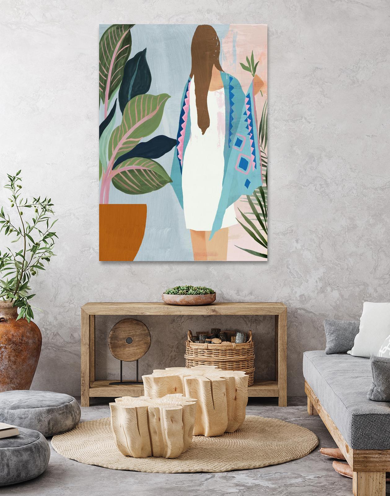 Plant Lady II by Pi Studio on GIANT ART - green botanical fashion