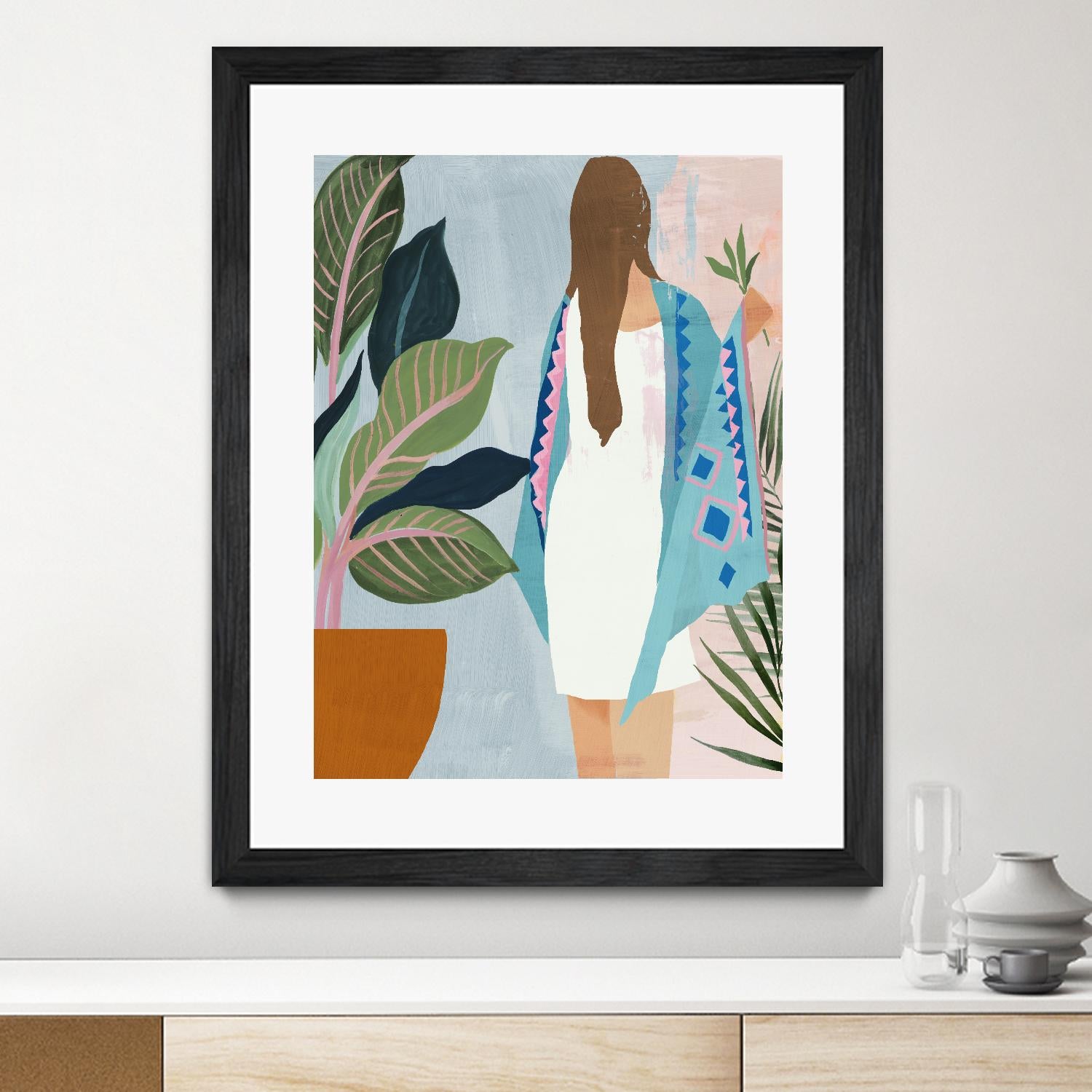 Plant Lady II by Pi Studio on GIANT ART - green botanical fashion