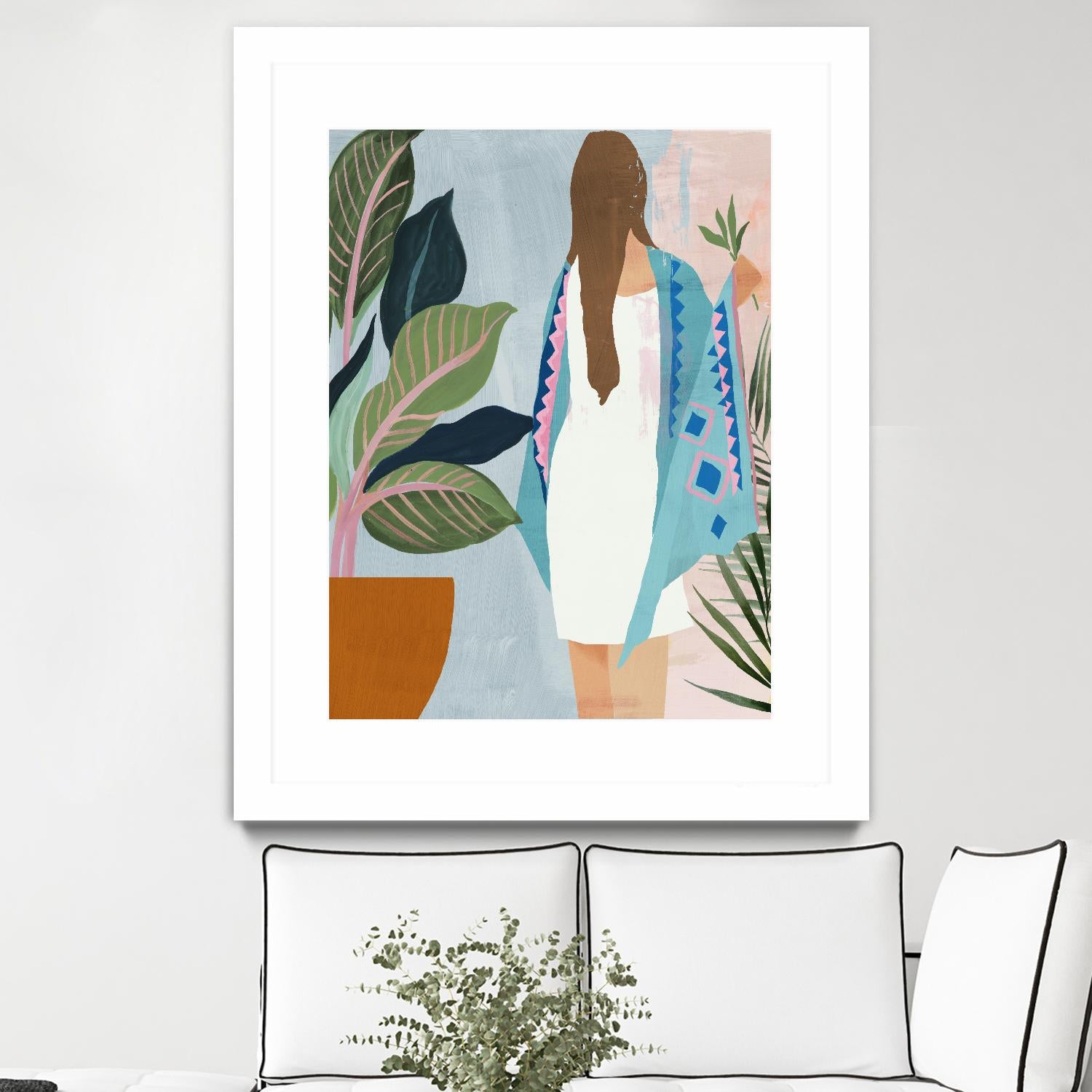 Plant Lady II by Pi Studio on GIANT ART - green botanical fashion