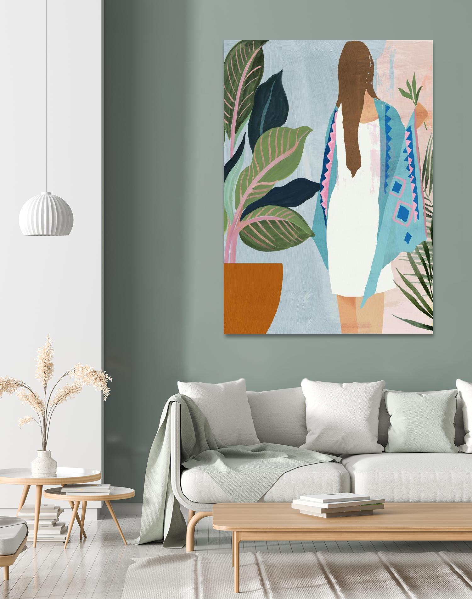 Plant Lady II by Pi Studio on GIANT ART - green botanical fashion