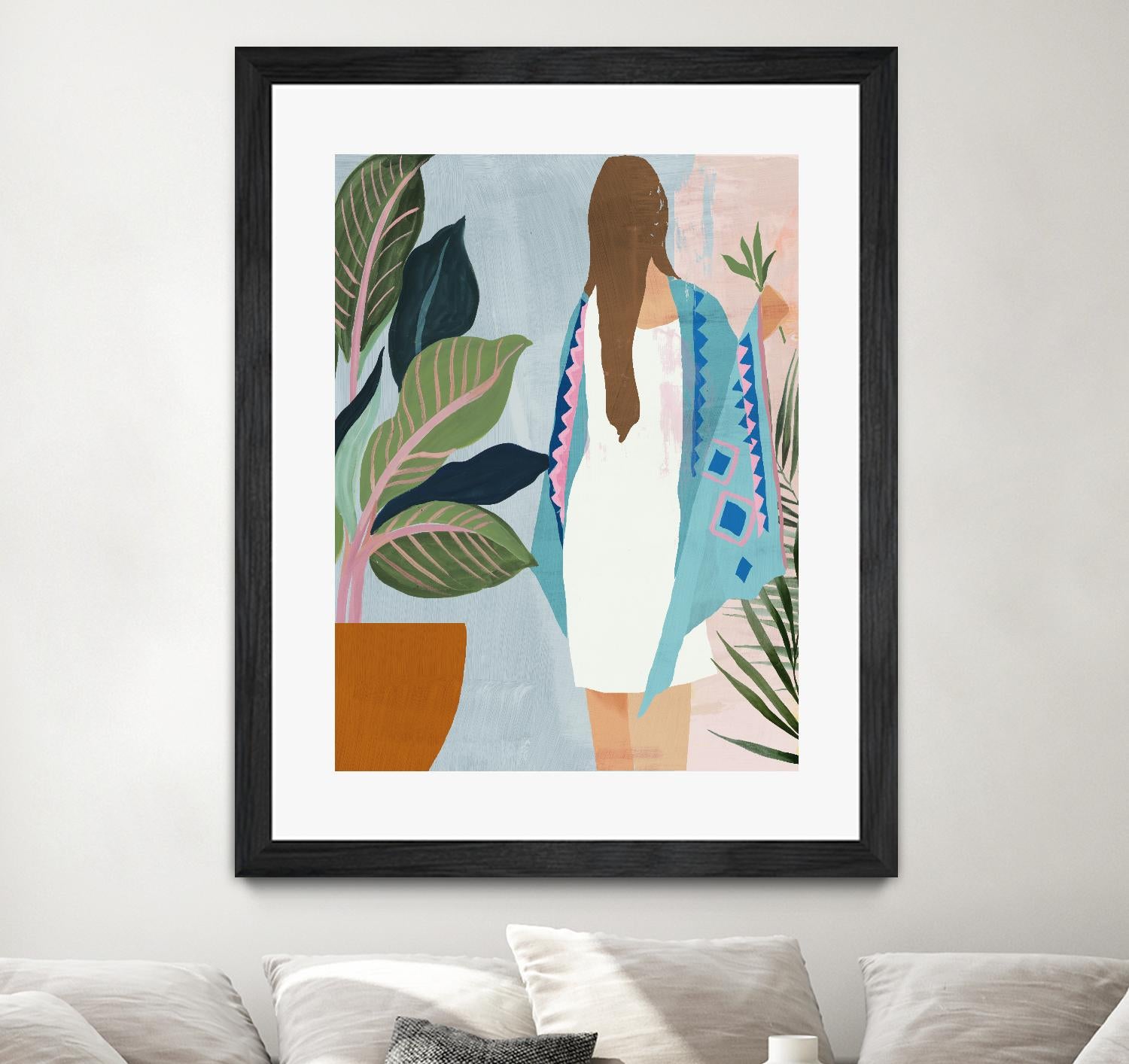 Plant Lady II by Pi Studio on GIANT ART - green botanical fashion