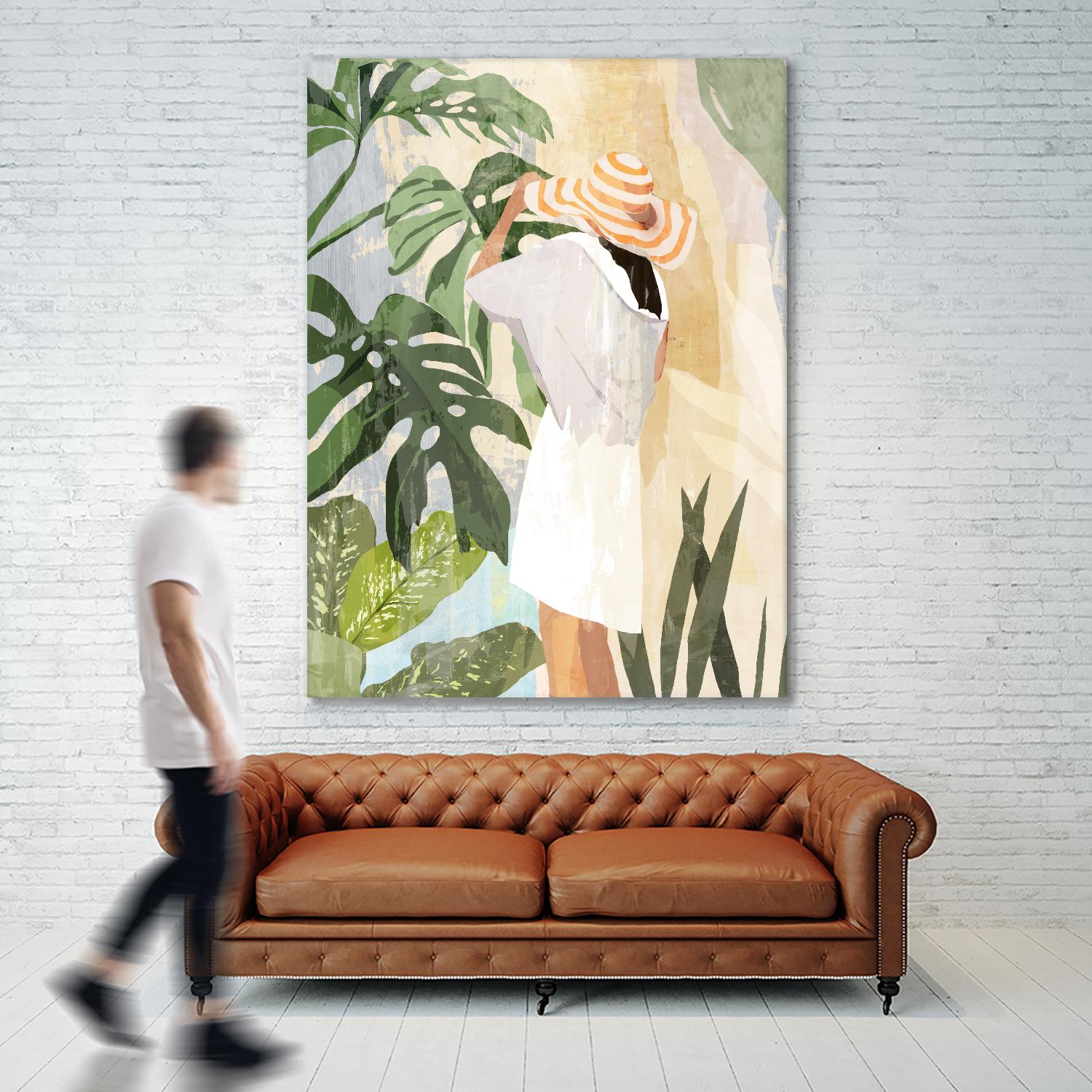 Plant Lady III by PI Studio on GIANT ART - green botanical tropical