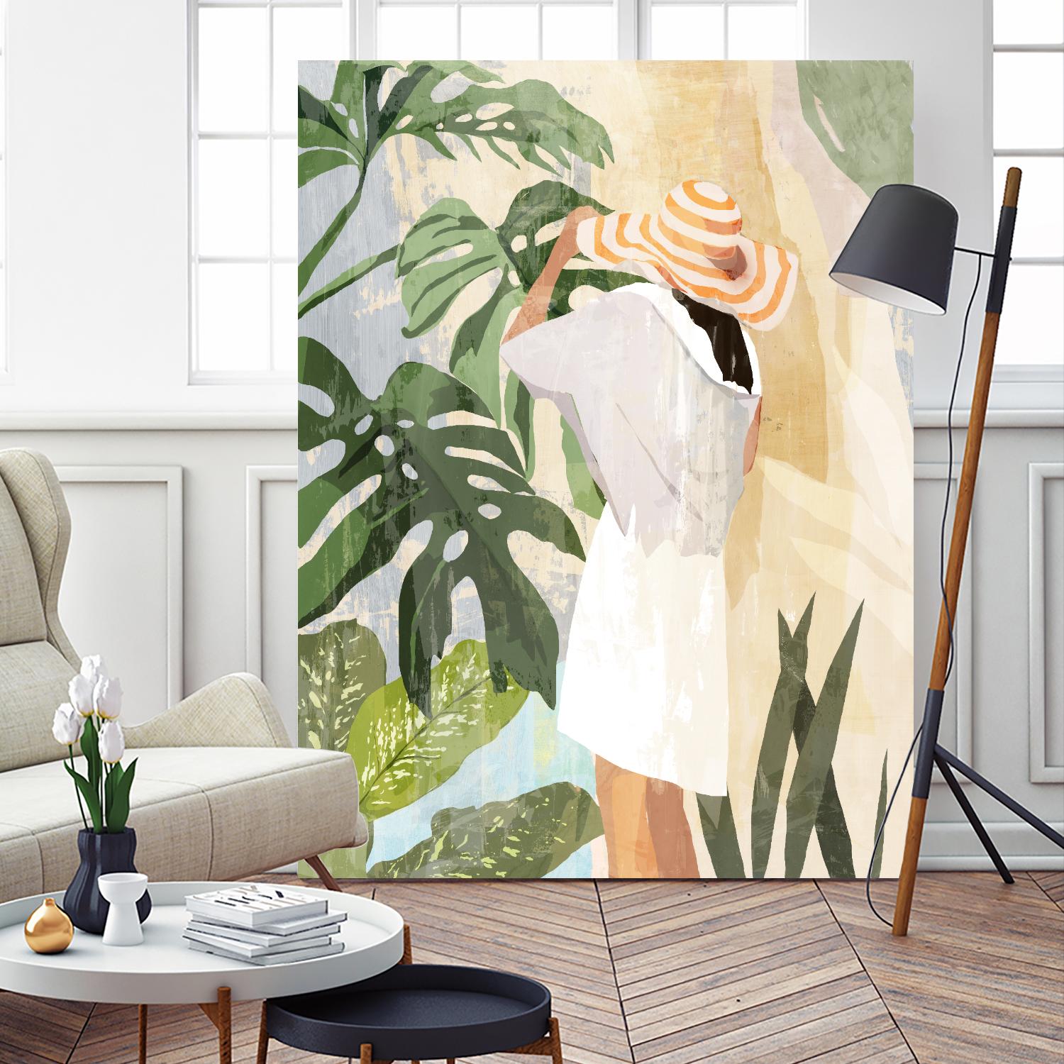 Plant Lady III by PI Studio on GIANT ART - green botanical tropical