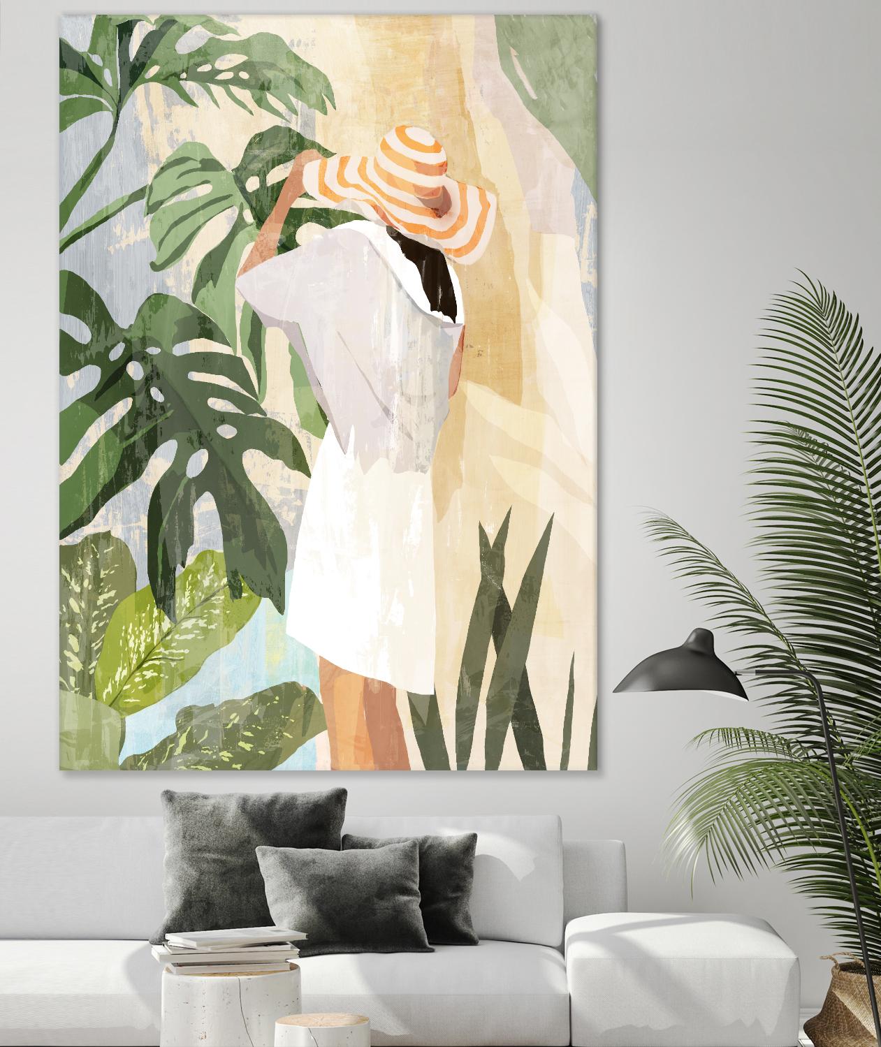 Plant Lady III by PI Studio on GIANT ART - green botanical tropical