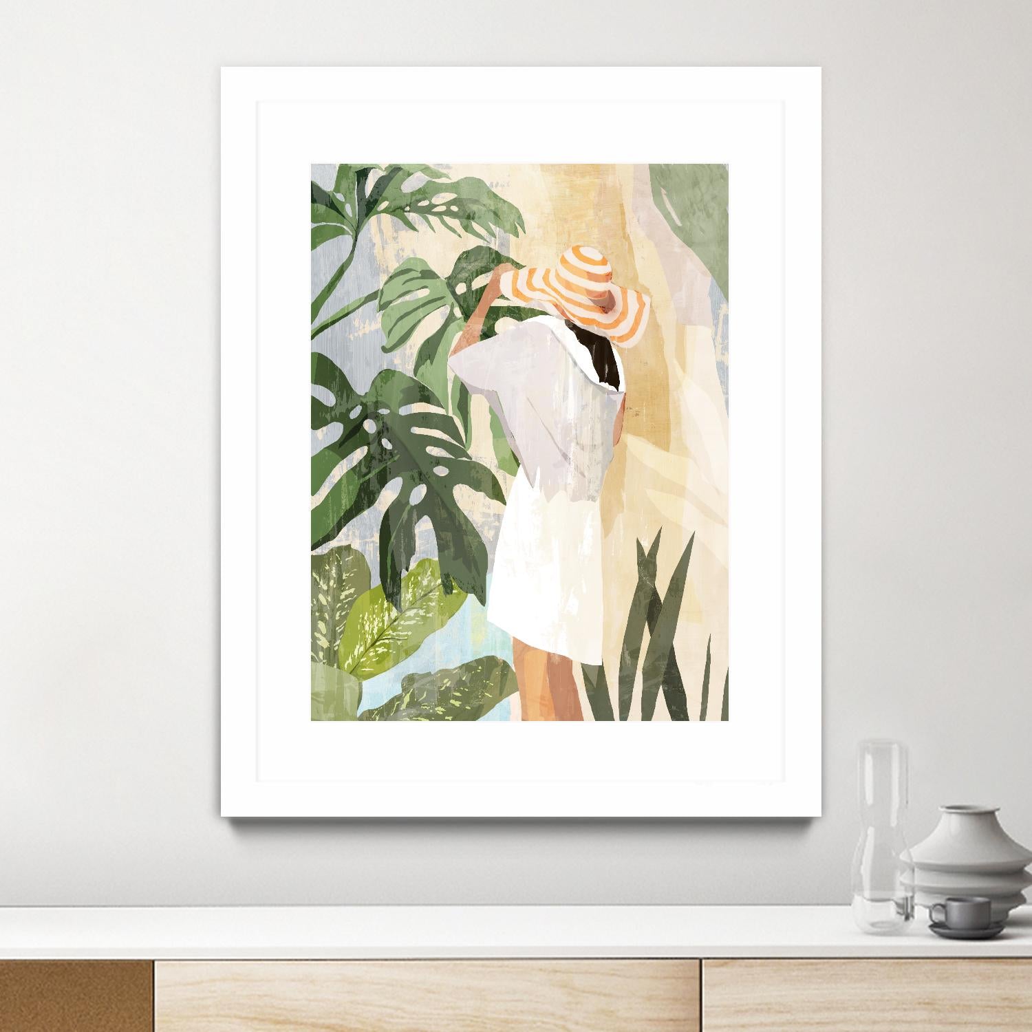 Plant Lady III by PI Studio on GIANT ART - green botanical tropical