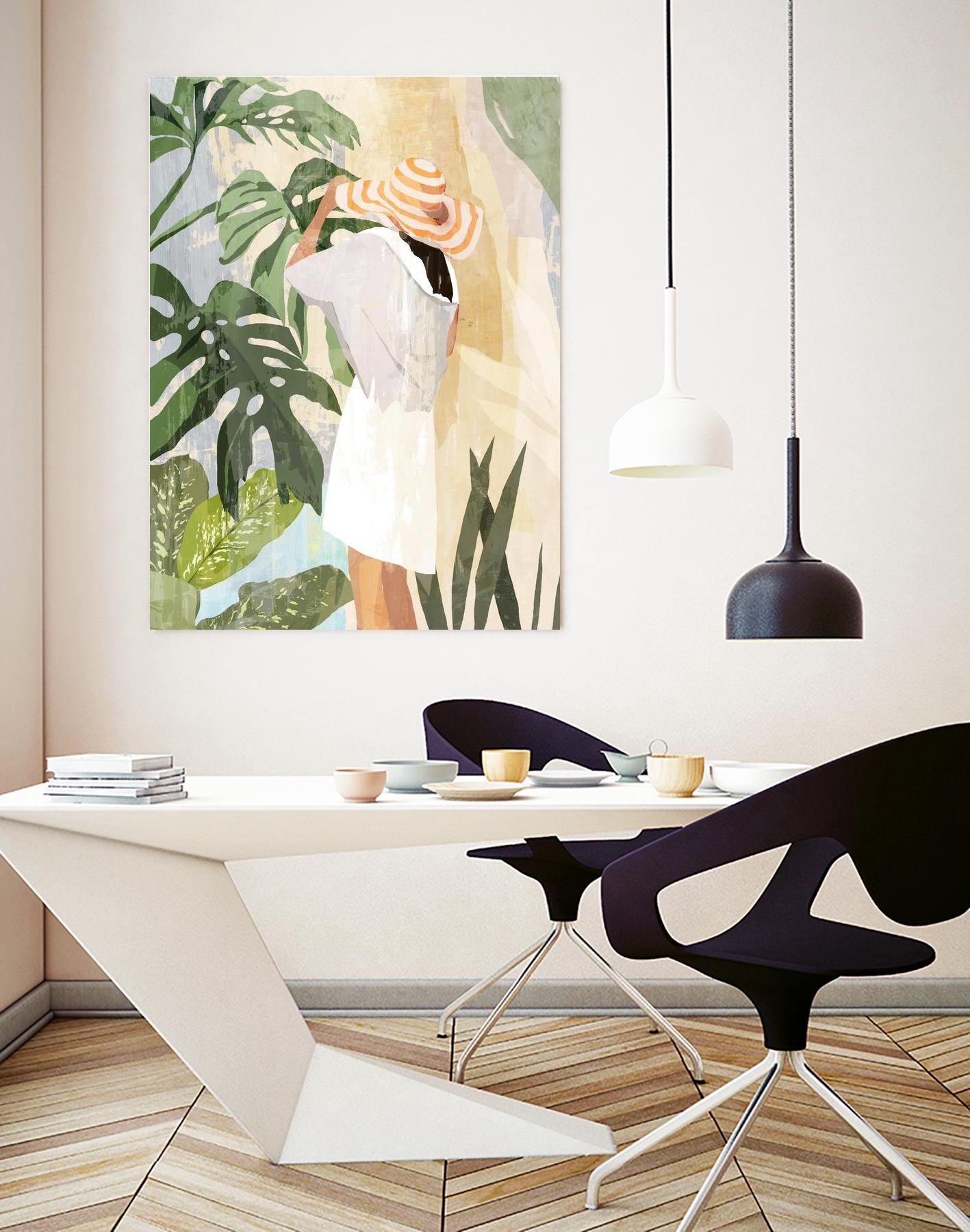 Plant Lady III by PI Studio on GIANT ART - green botanical tropical