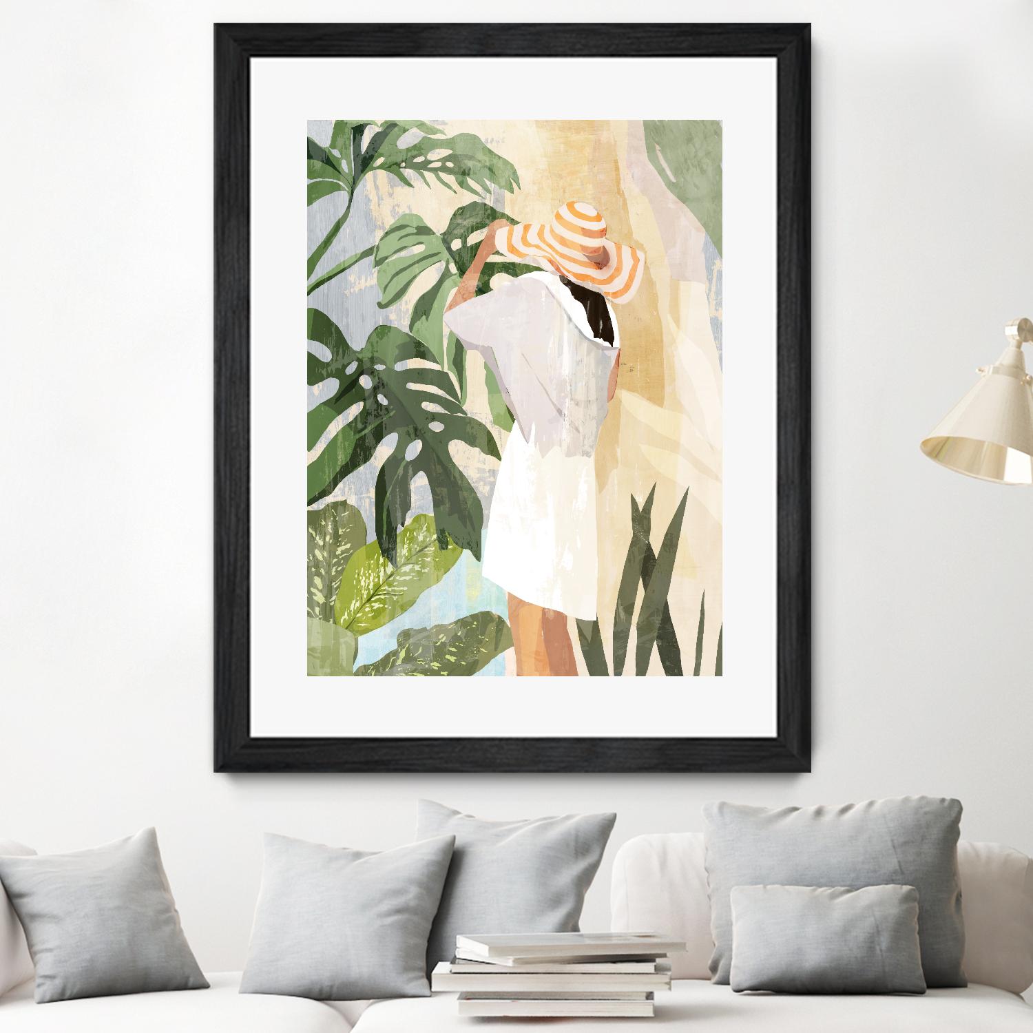 Plant Lady III by PI Studio on GIANT ART - green botanical tropical