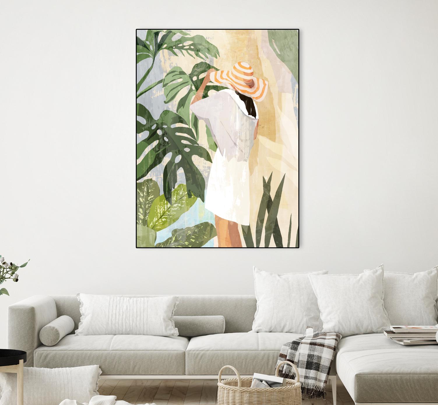 Plant Lady III by PI Studio on GIANT ART - green botanical tropical