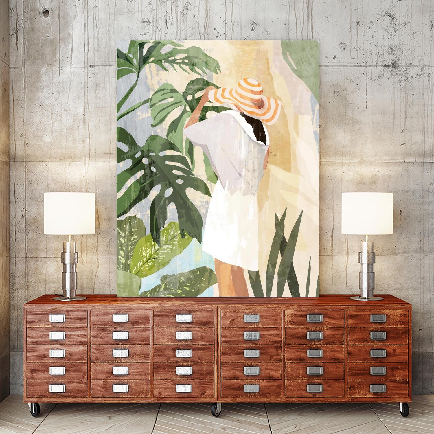 Plant Lady III by PI Studio on GIANT ART - green botanical tropical